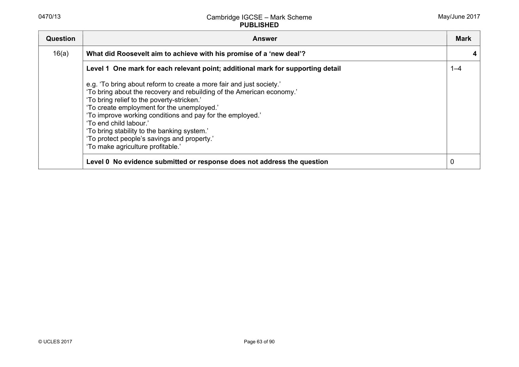 Mark scheme, page 63 of 90
