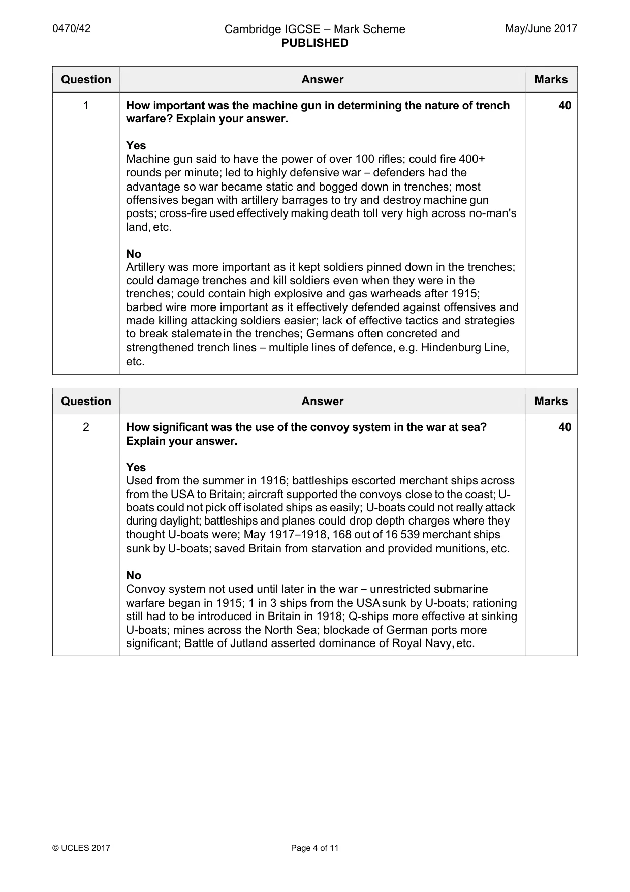 Mark scheme, page 4 of 11