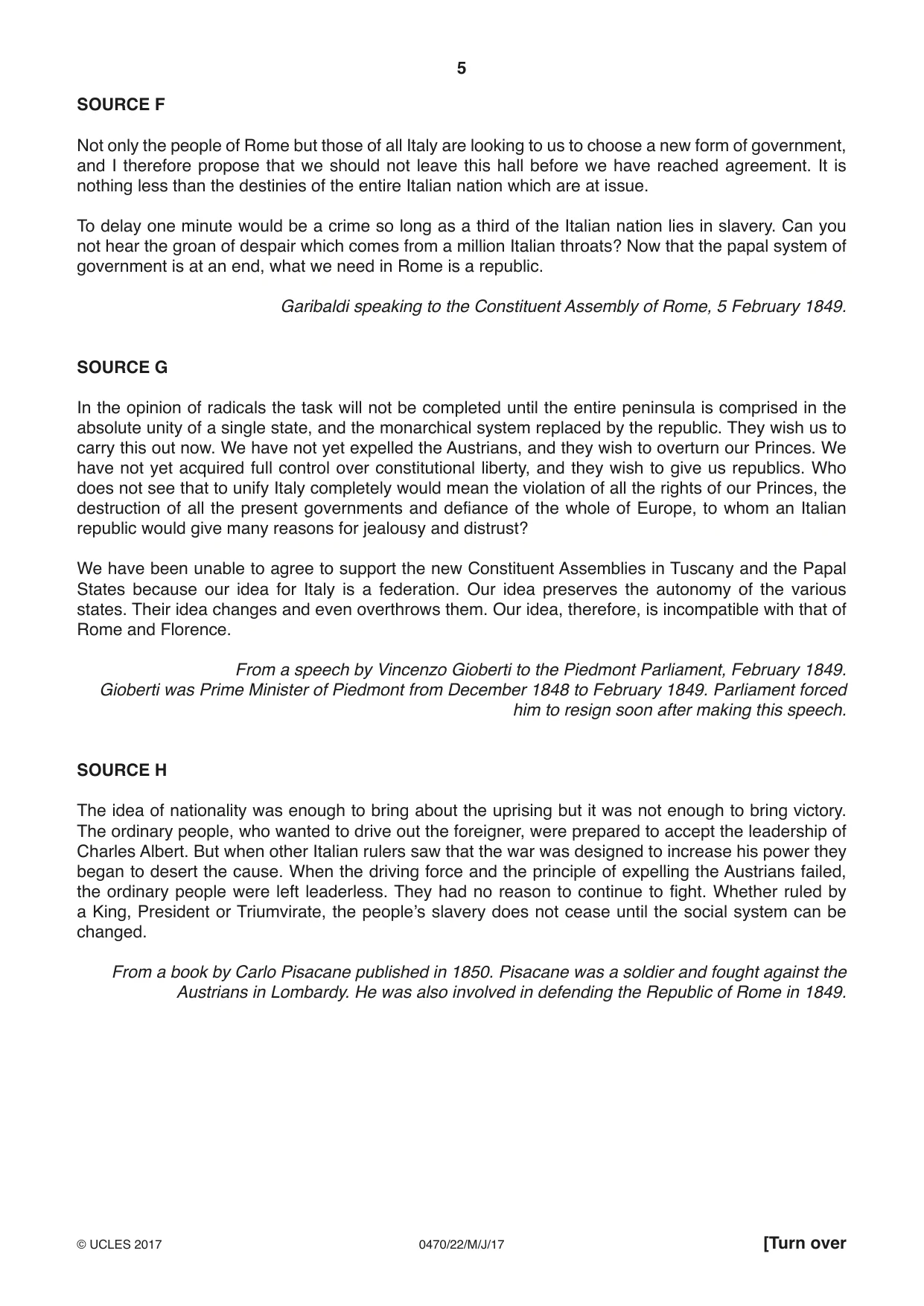 Cambridge IGCSE History 0470 2017 May/June Paper 2 · Variant 2 question paper, page 5 of 12
