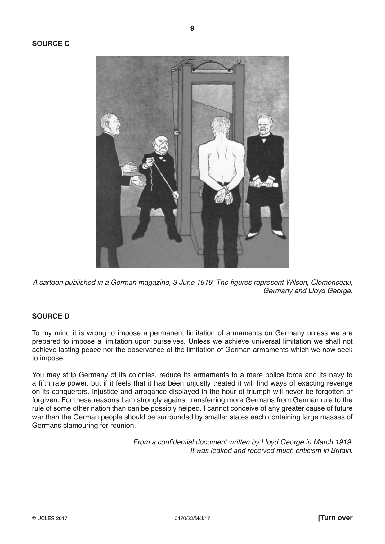 Cambridge IGCSE History 0470 2017 May/June Paper 2 · Variant 2 question paper, page 9 of 12