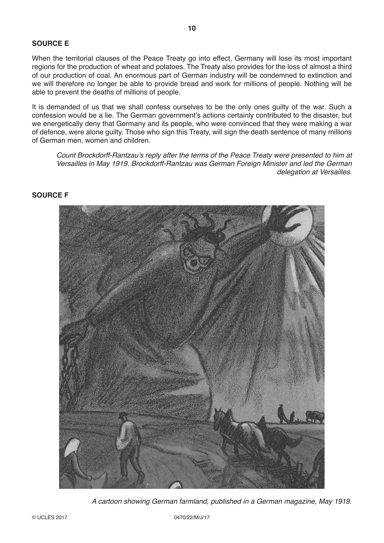 Cambridge IGCSE History 0470 2017 May/June Paper 2 · Variant 2 question paper, page 10 of 12