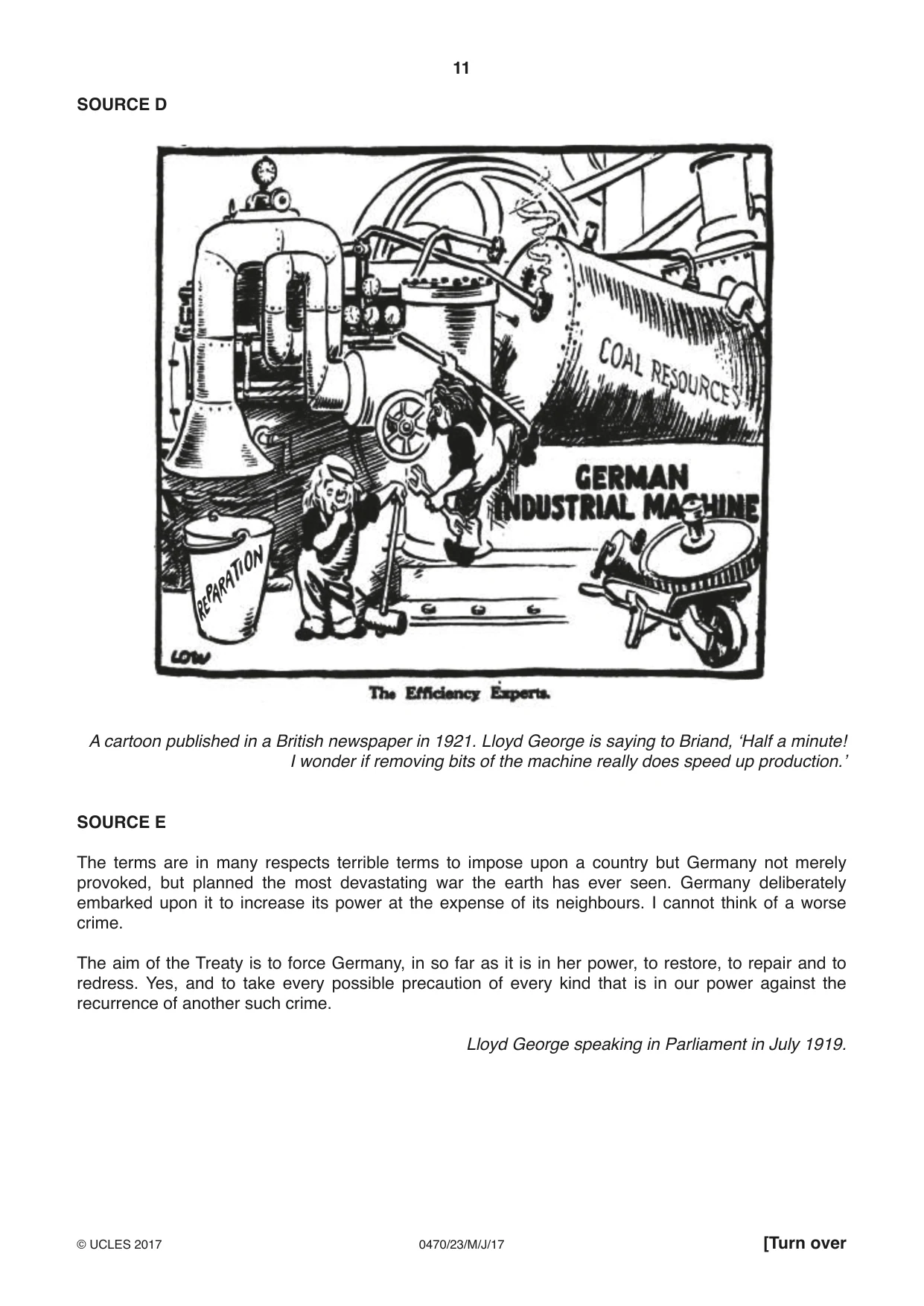 Cambridge IGCSE History 0470 2017 May/June Paper 2 · Variant 3 question paper, page 11 of 16