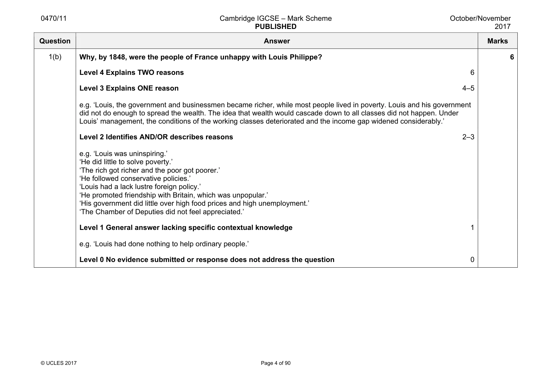 Mark scheme, page 4 of 90