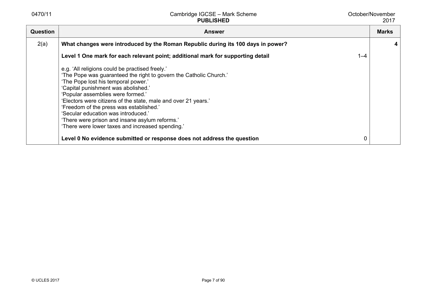Mark scheme, page 7 of 90