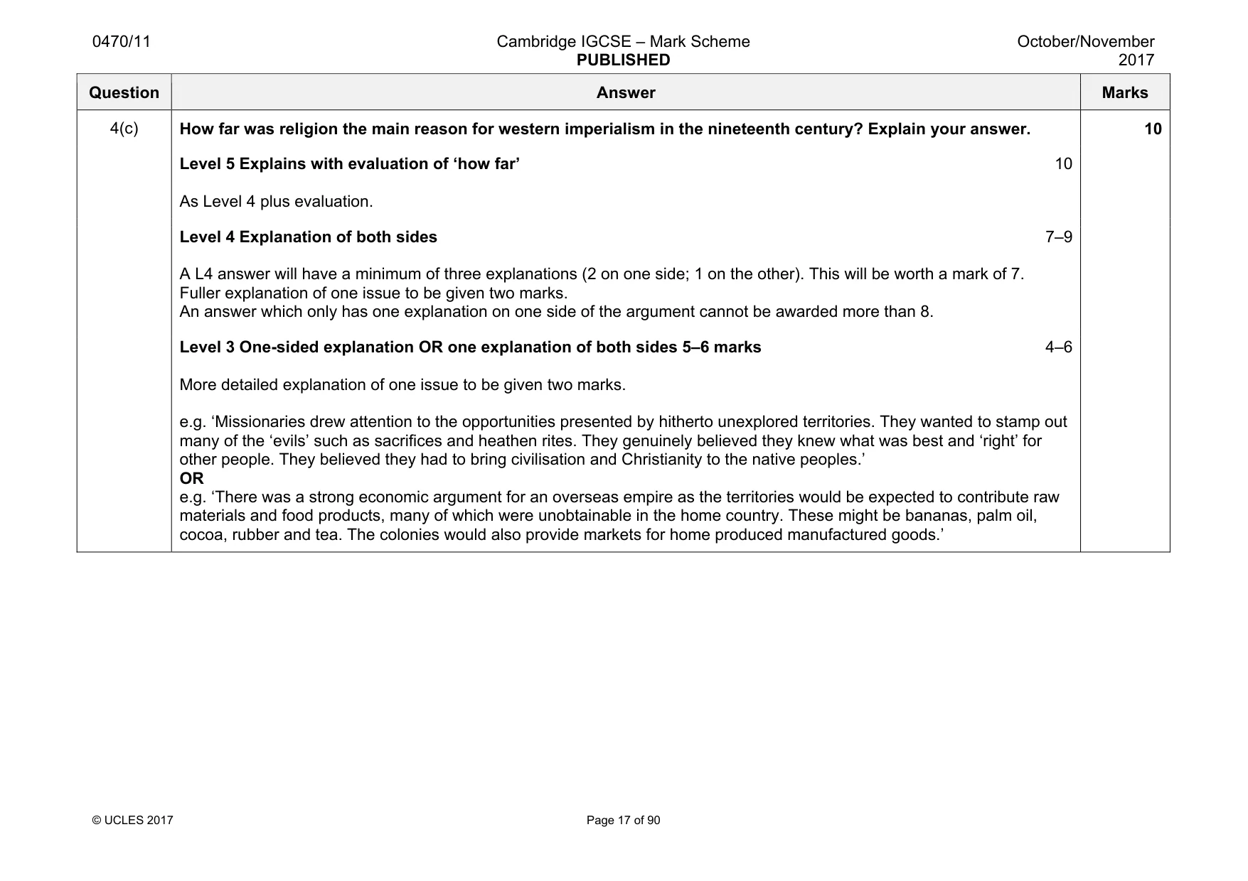 Mark scheme, page 17 of 90