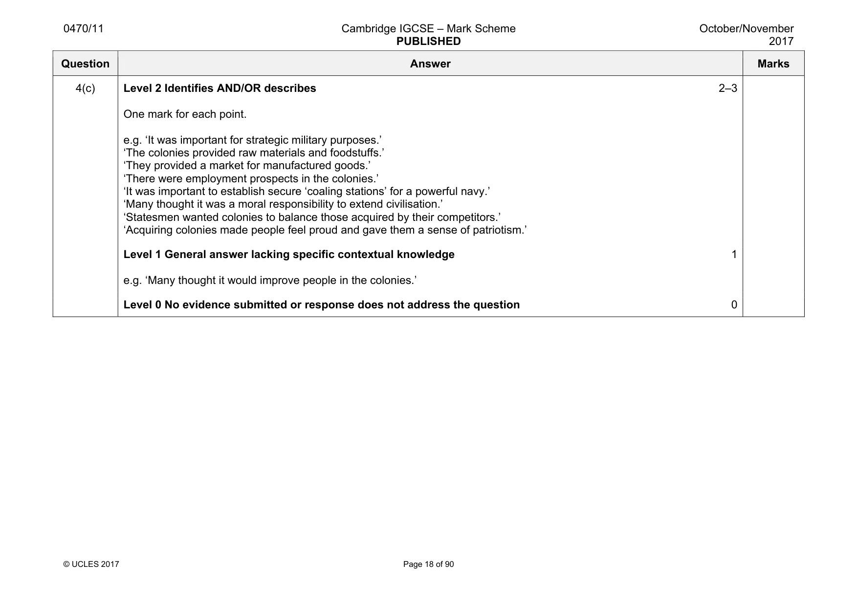 Mark scheme, page 18 of 90