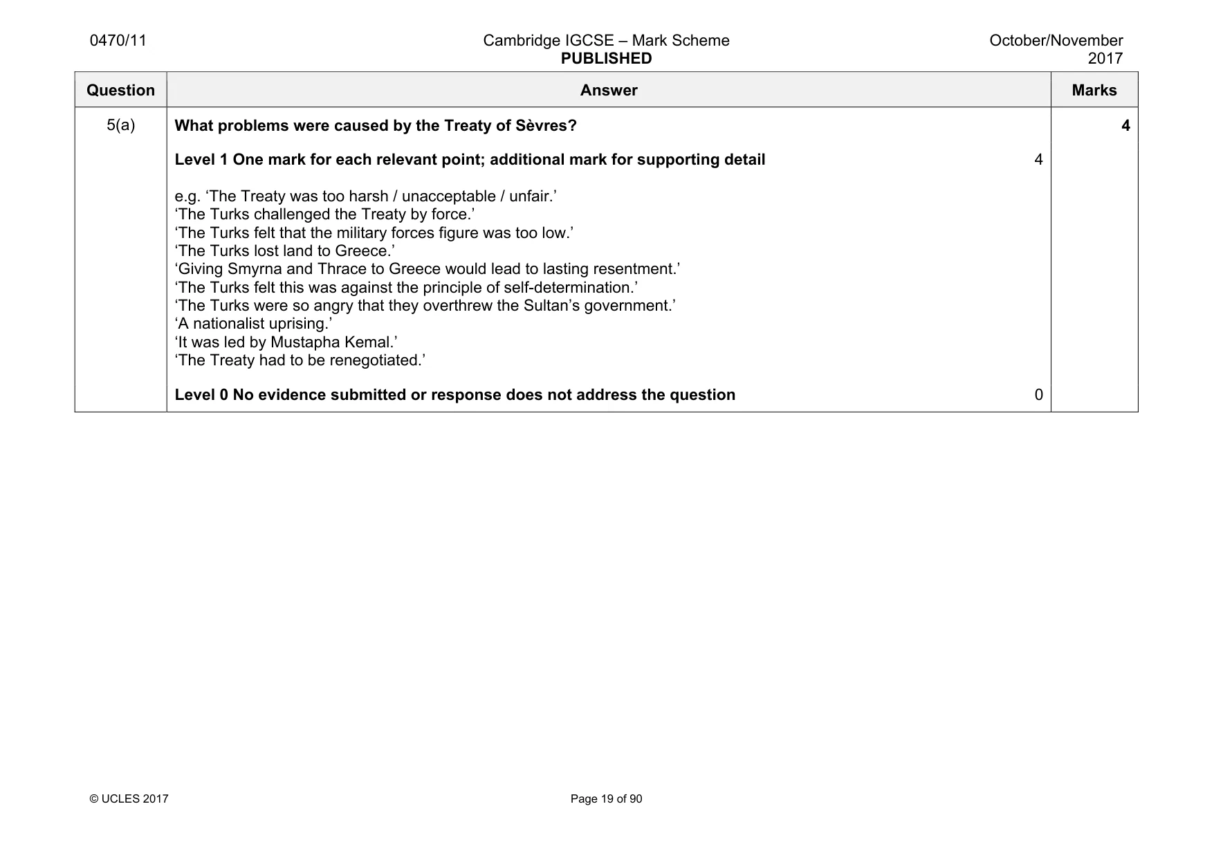 Mark scheme, page 19 of 90