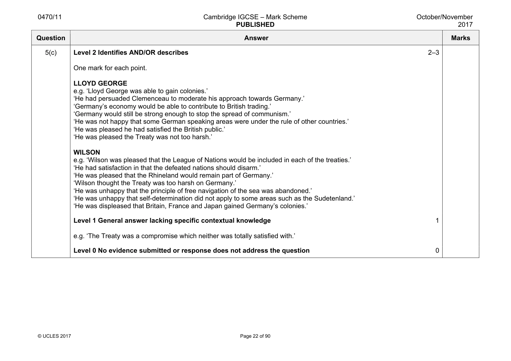Mark scheme, page 22 of 90