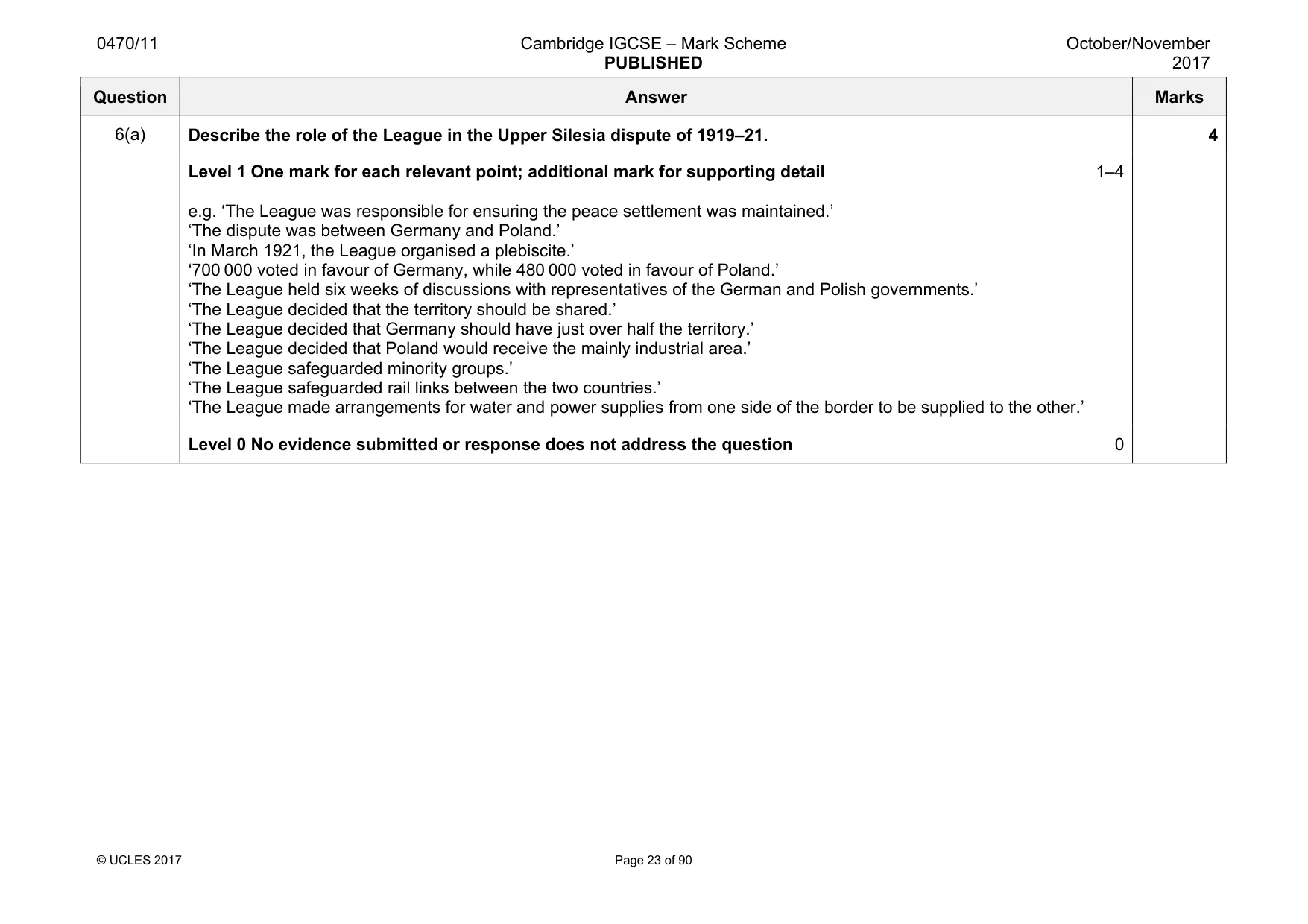 Mark scheme, page 23 of 90