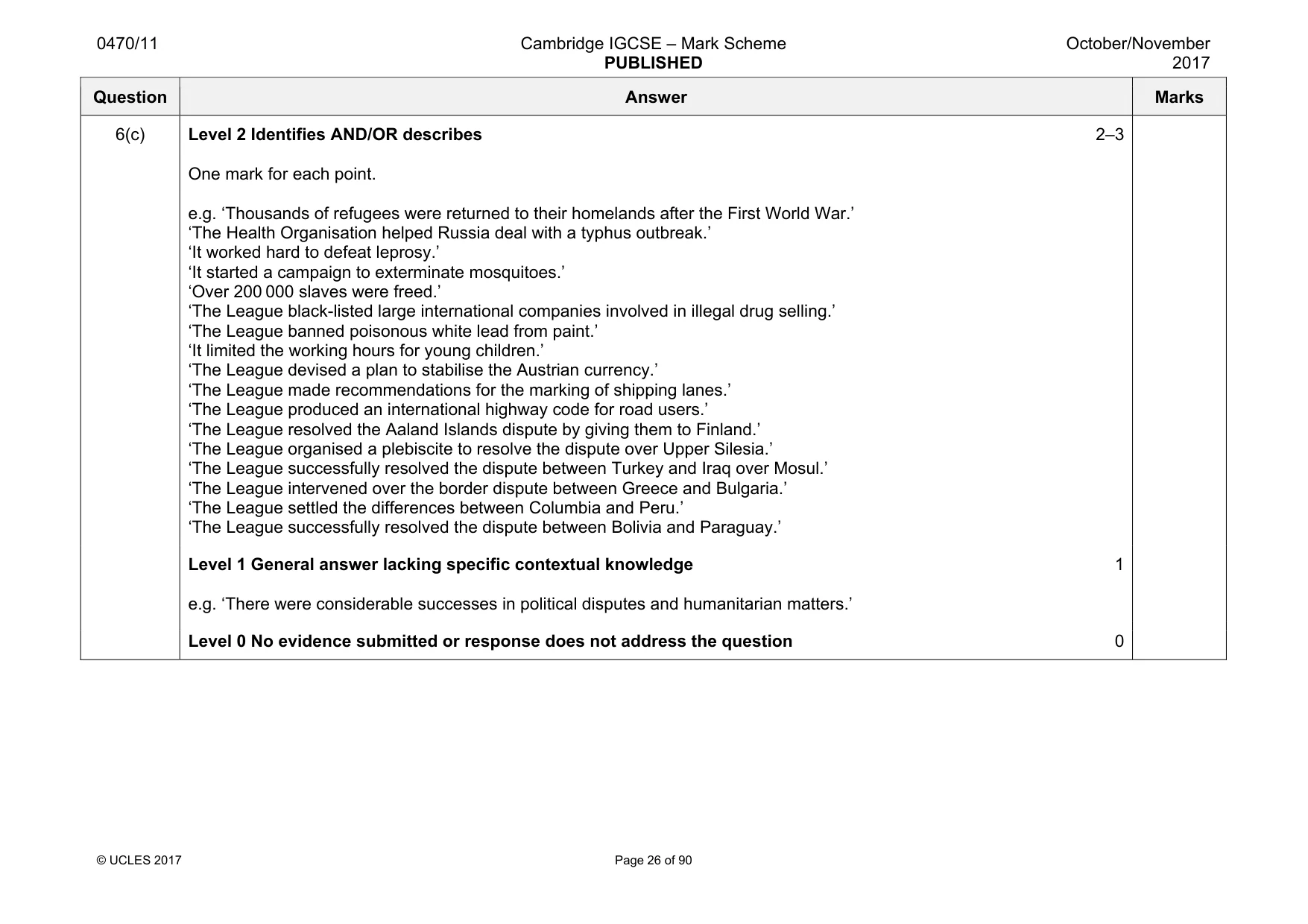 Mark scheme, page 26 of 90
