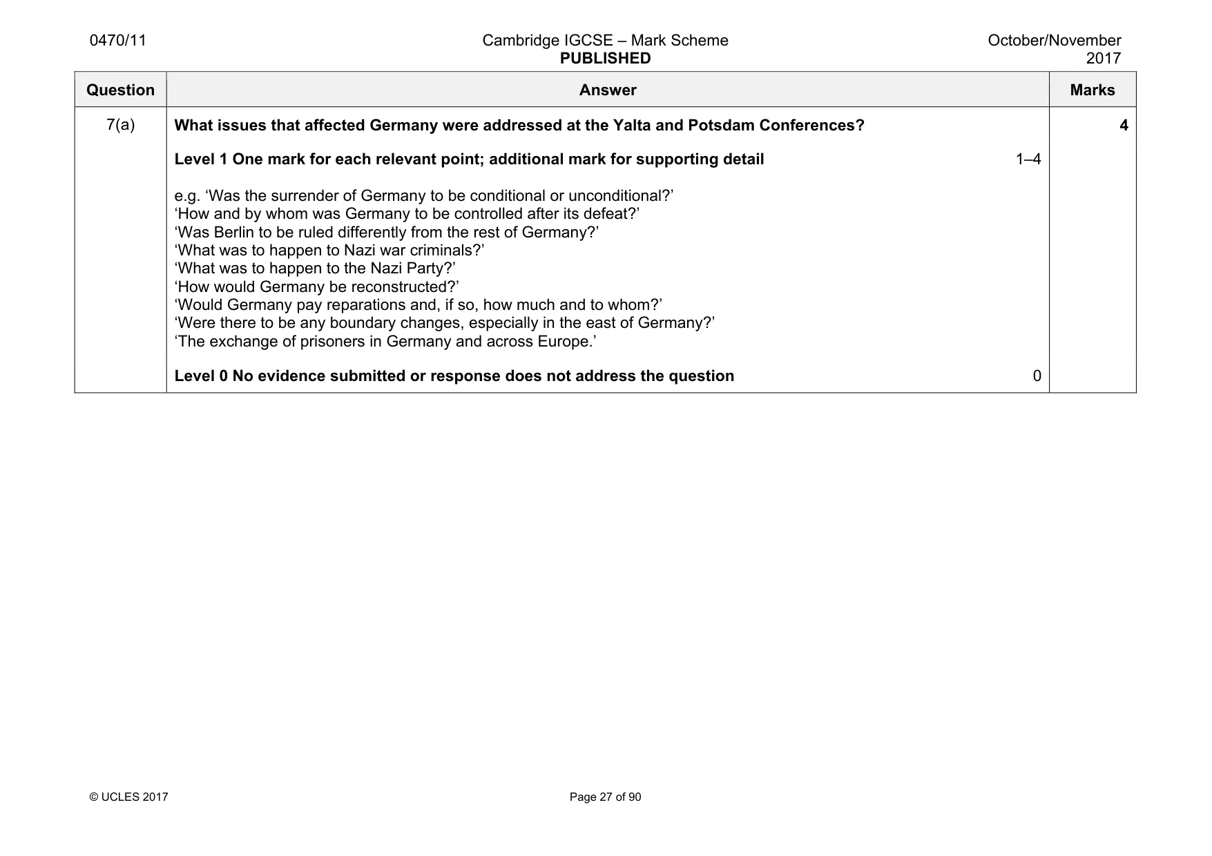 Mark scheme, page 27 of 90