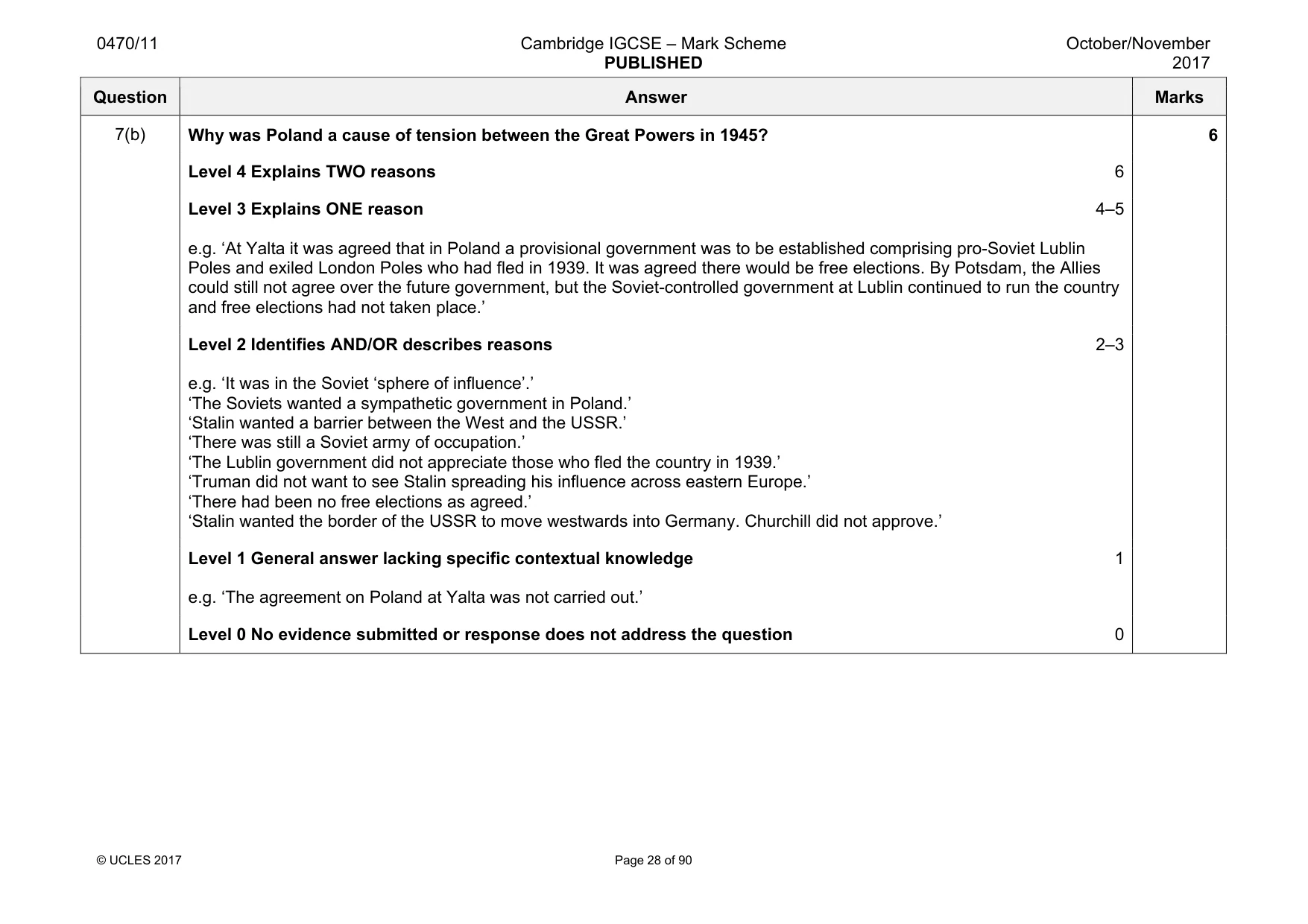 Mark scheme, page 28 of 90