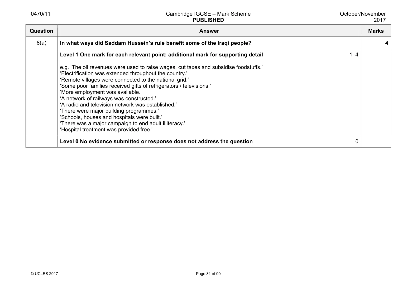 Mark scheme, page 31 of 90