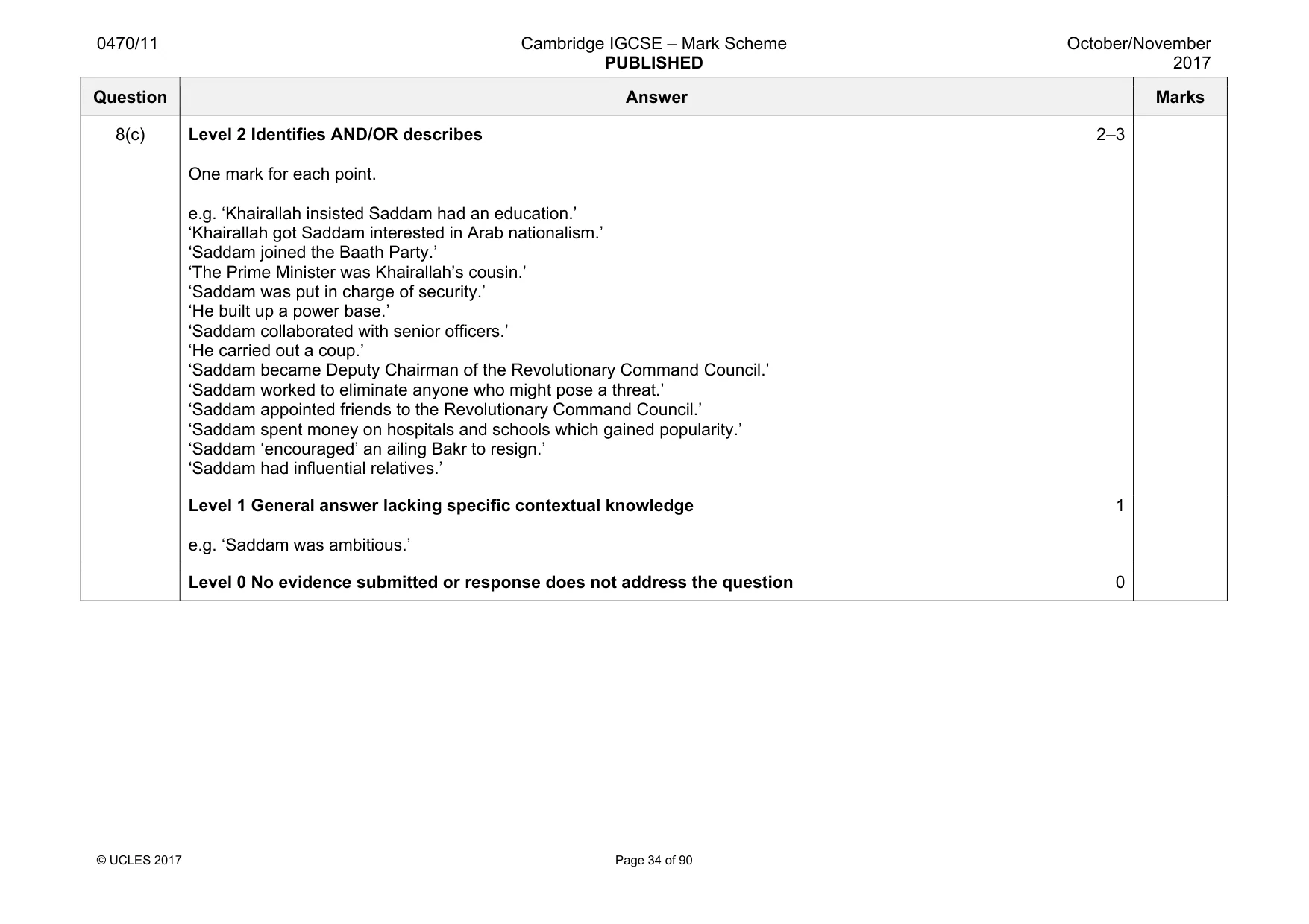 Mark scheme, page 34 of 90