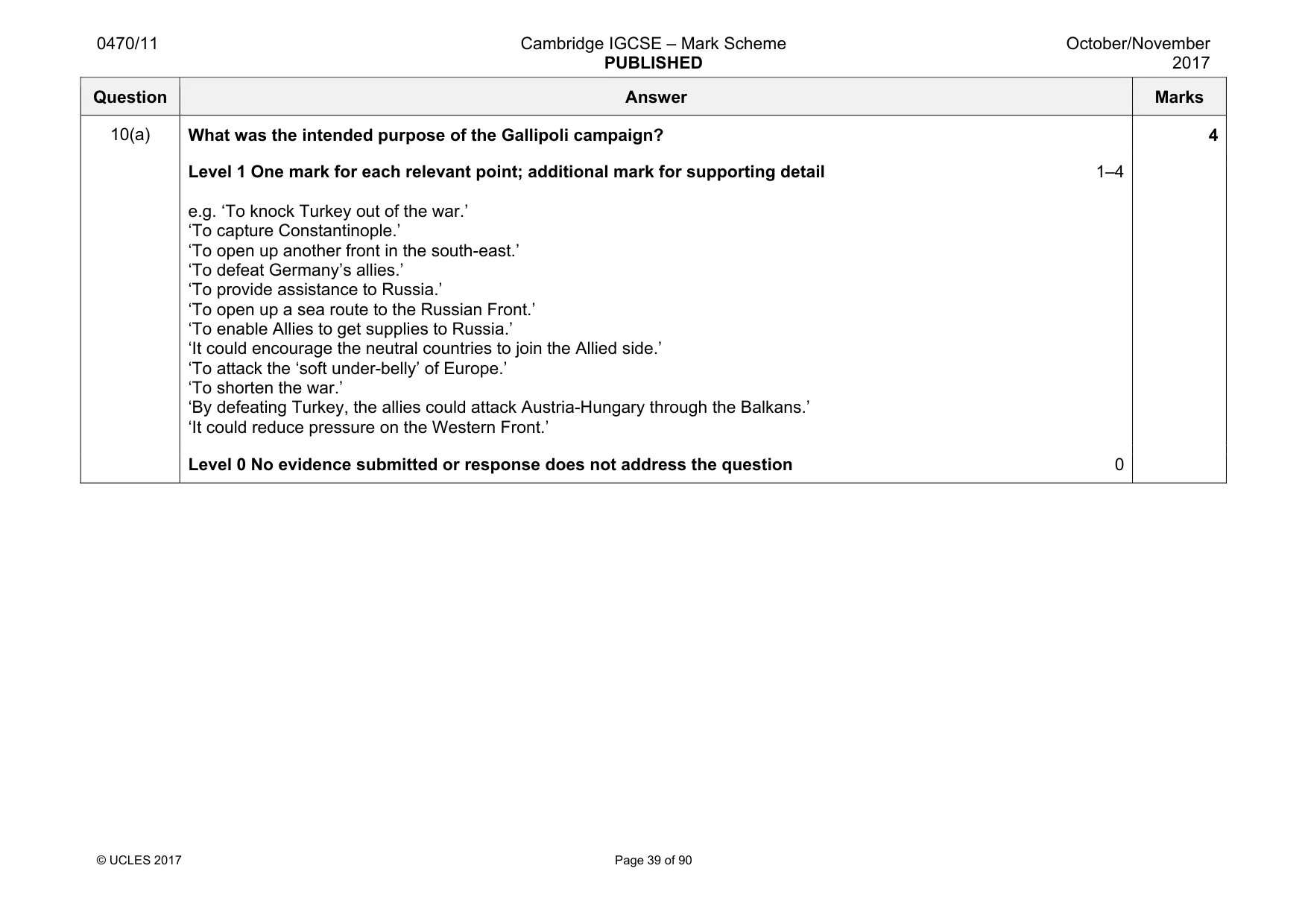 Mark scheme, page 39 of 90