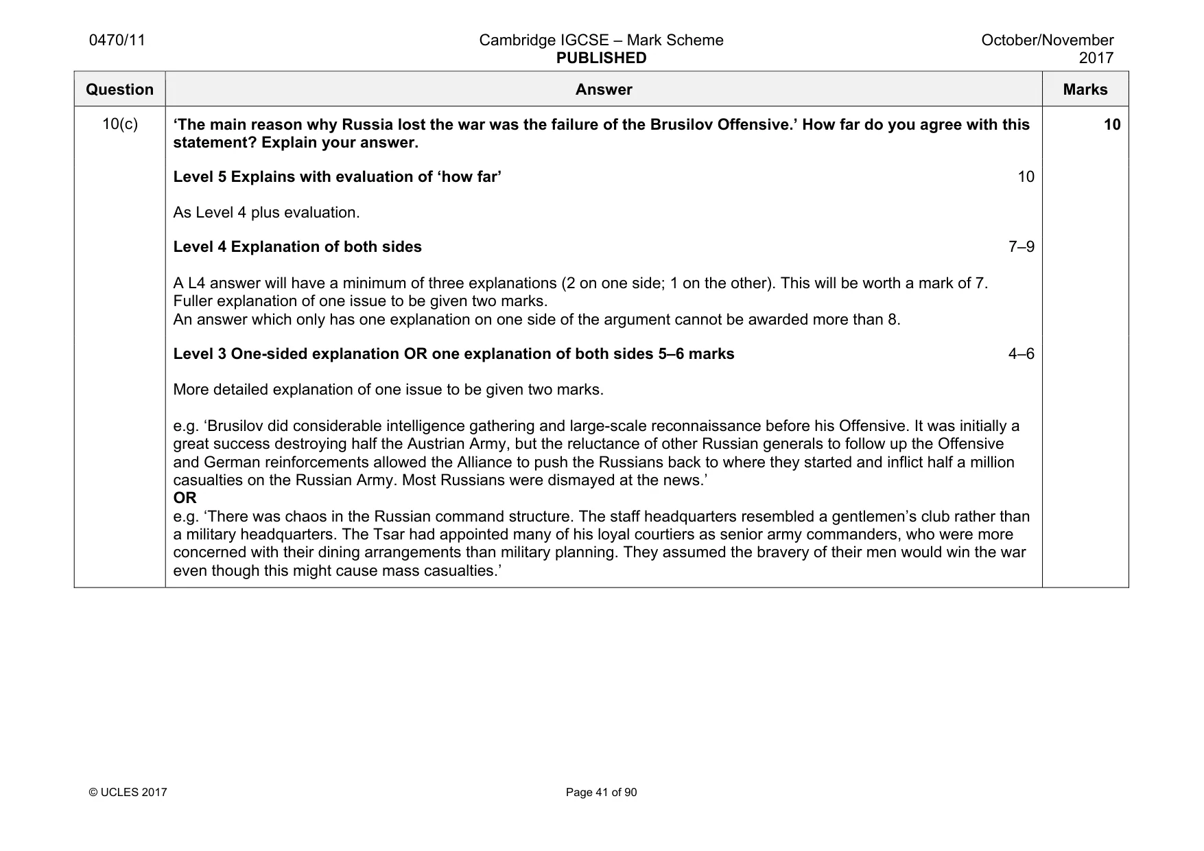 Mark scheme, page 41 of 90