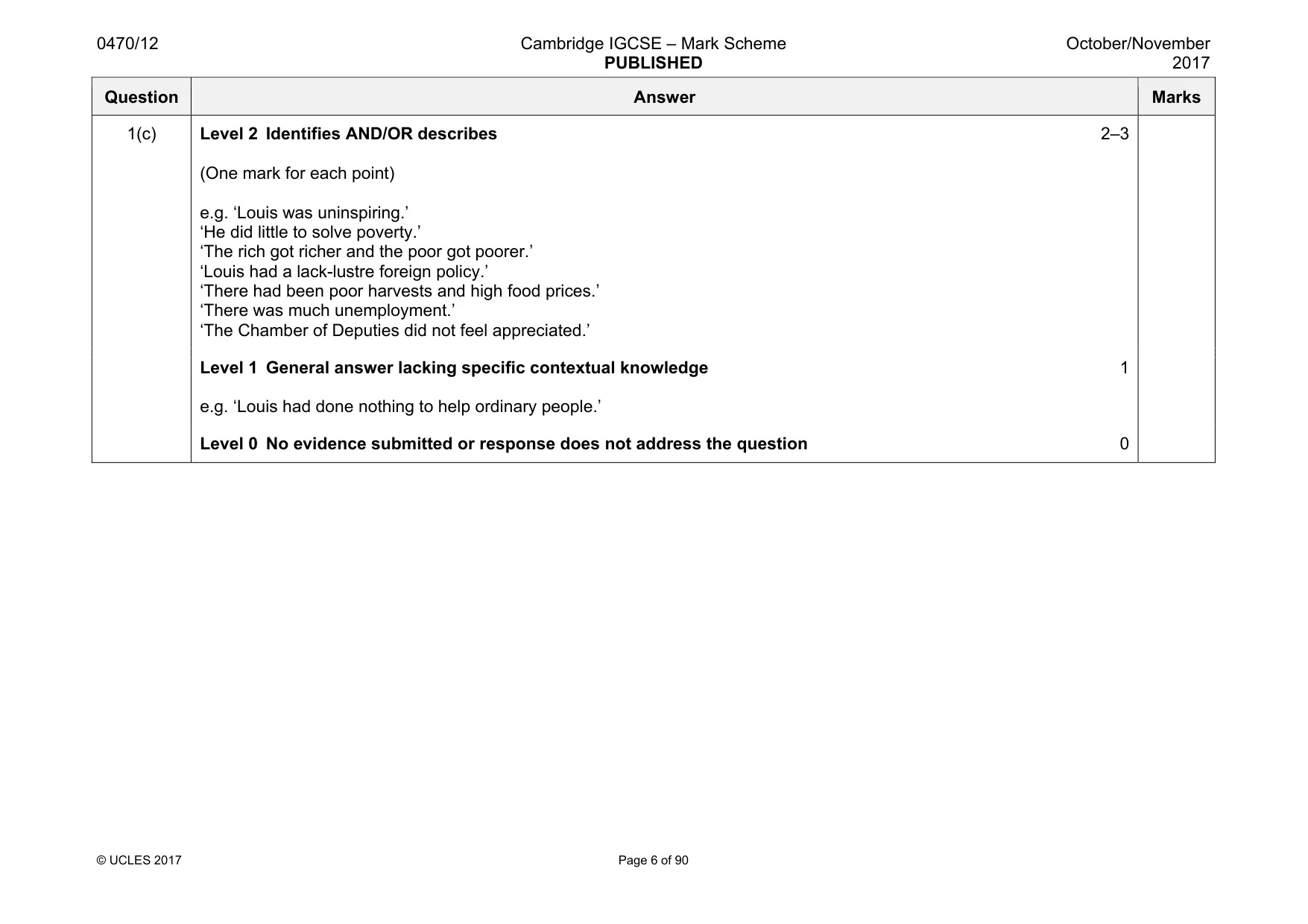 Mark scheme, page 6 of 90