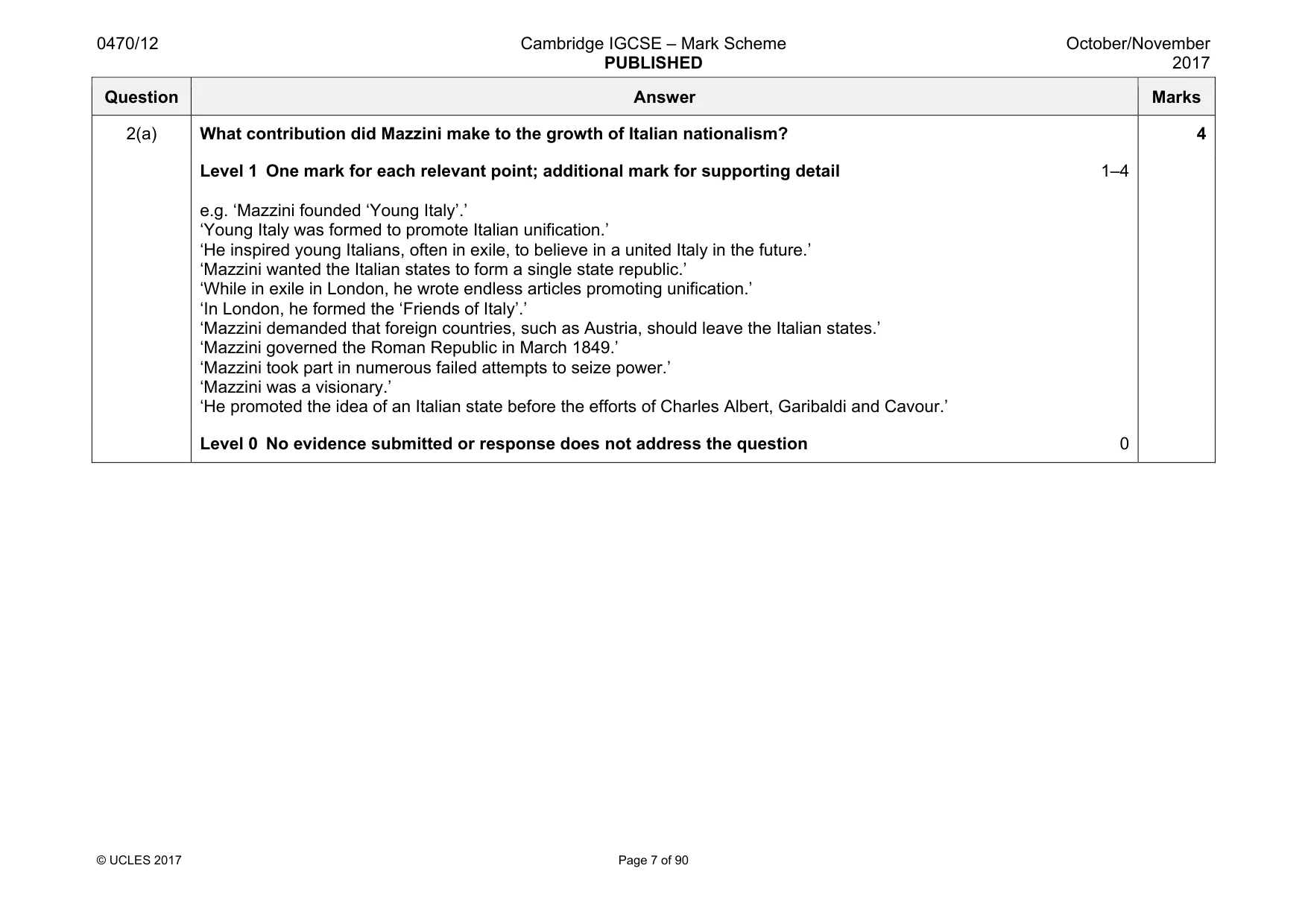 Mark scheme, page 7 of 90