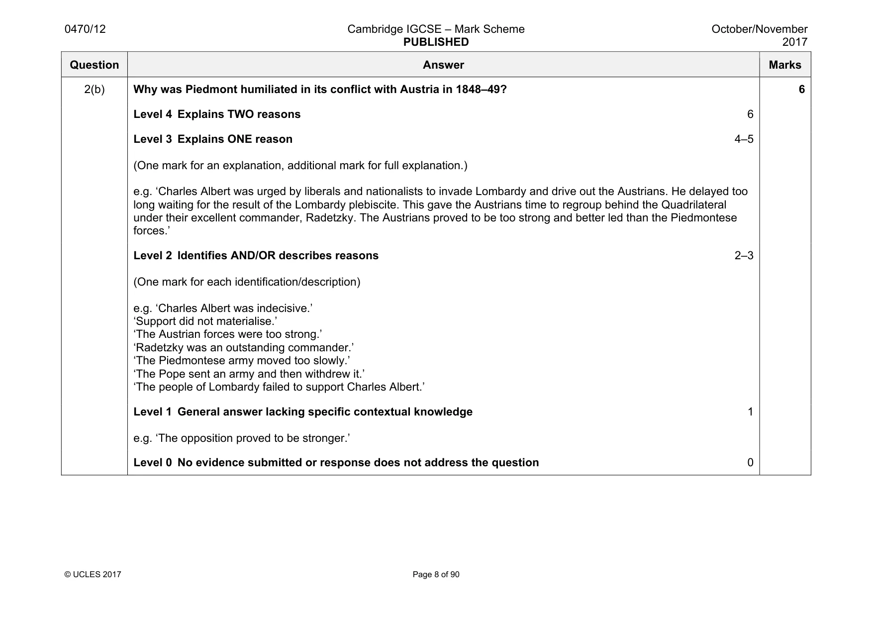 Mark scheme, page 8 of 90