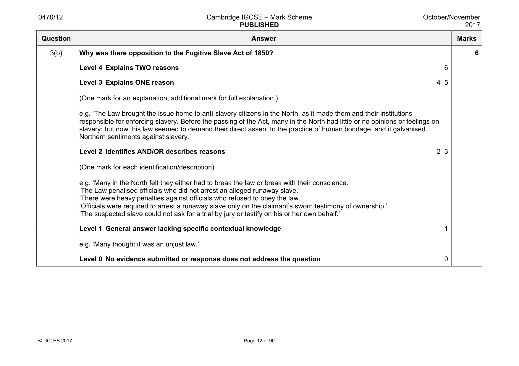 Mark scheme, page 12 of 90