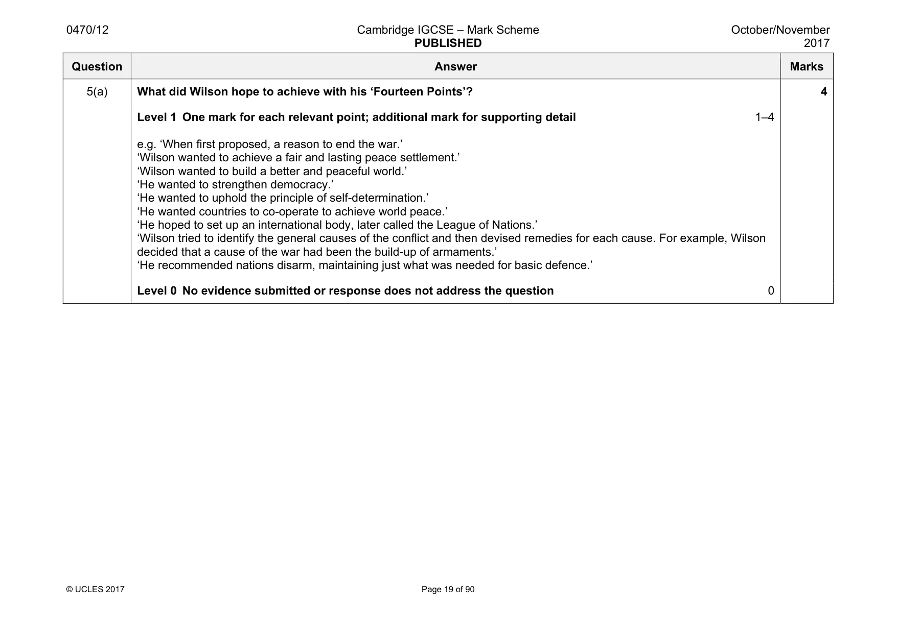 Mark scheme, page 19 of 90