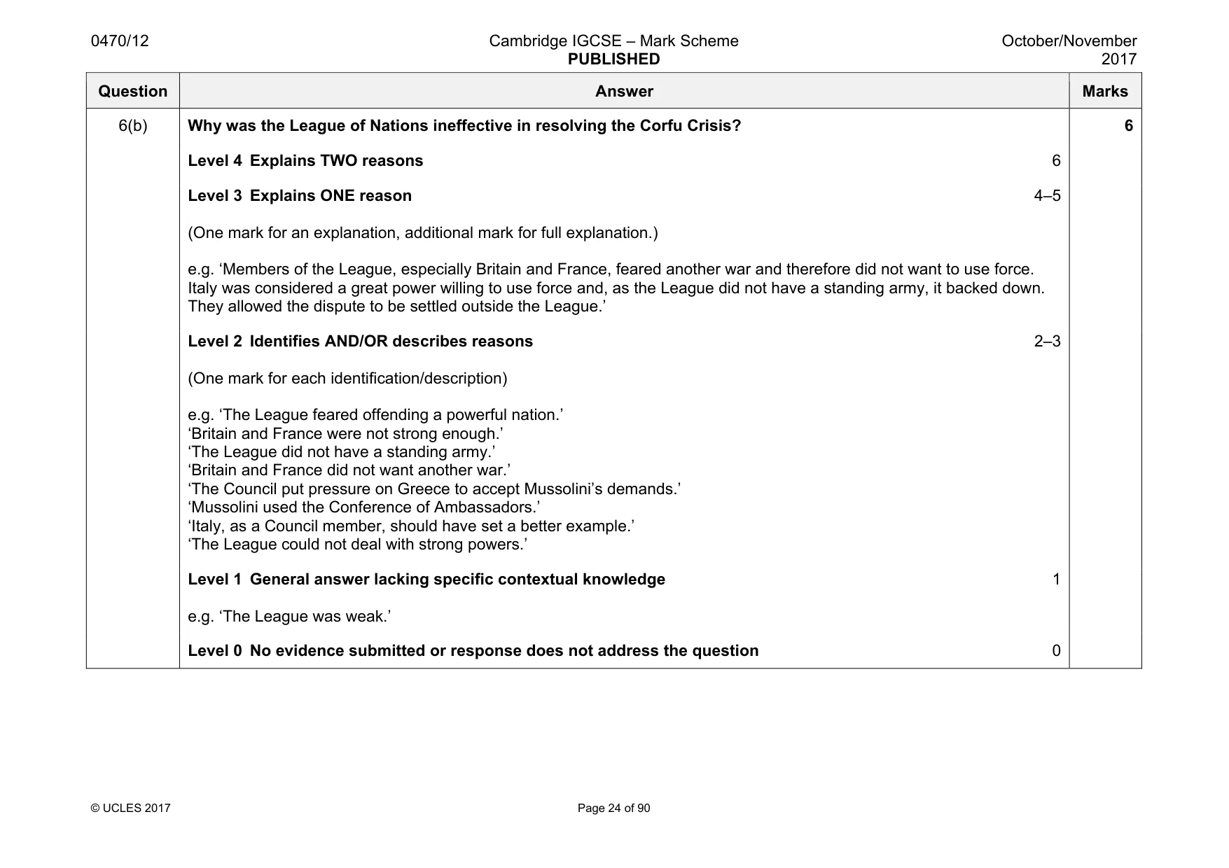 Mark scheme, page 24 of 90