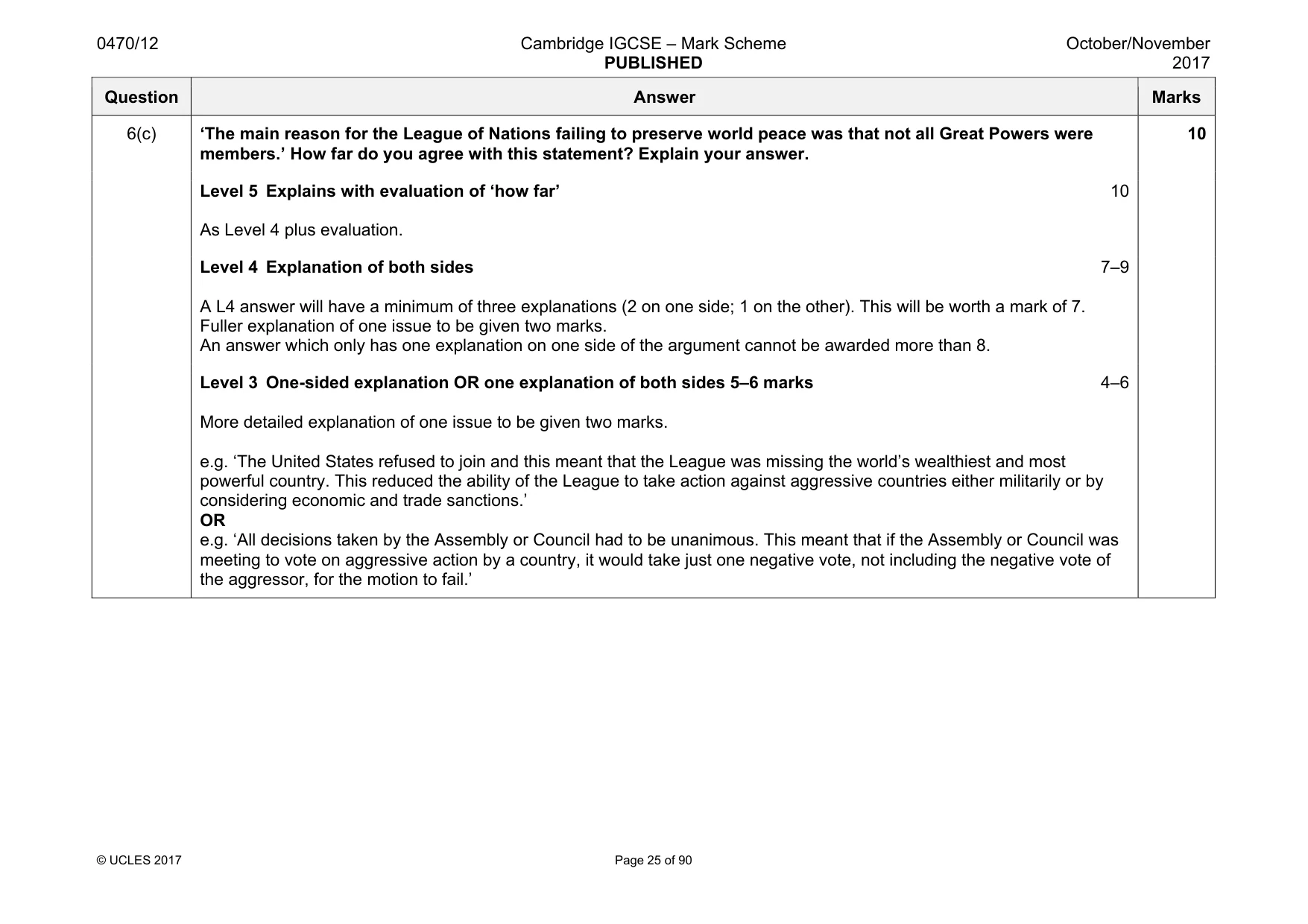 Mark scheme, page 25 of 90
