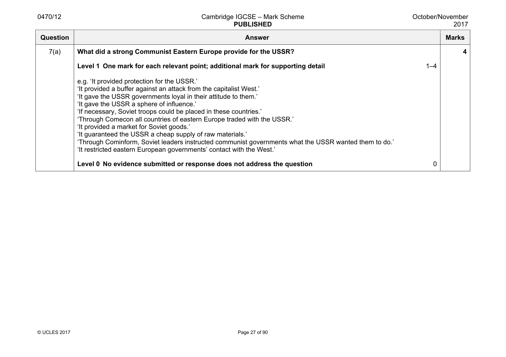 Mark scheme, page 27 of 90