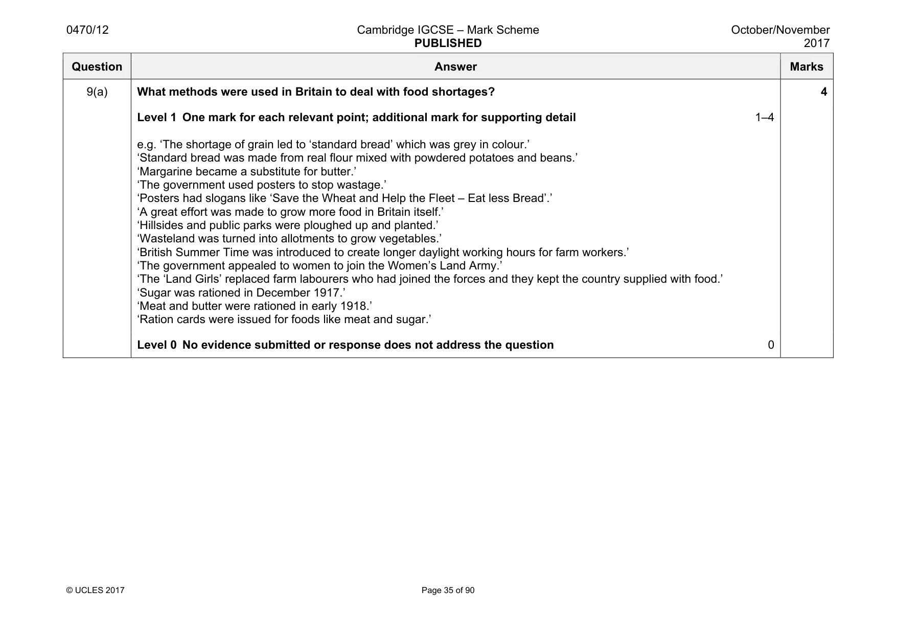 Mark scheme, page 35 of 90