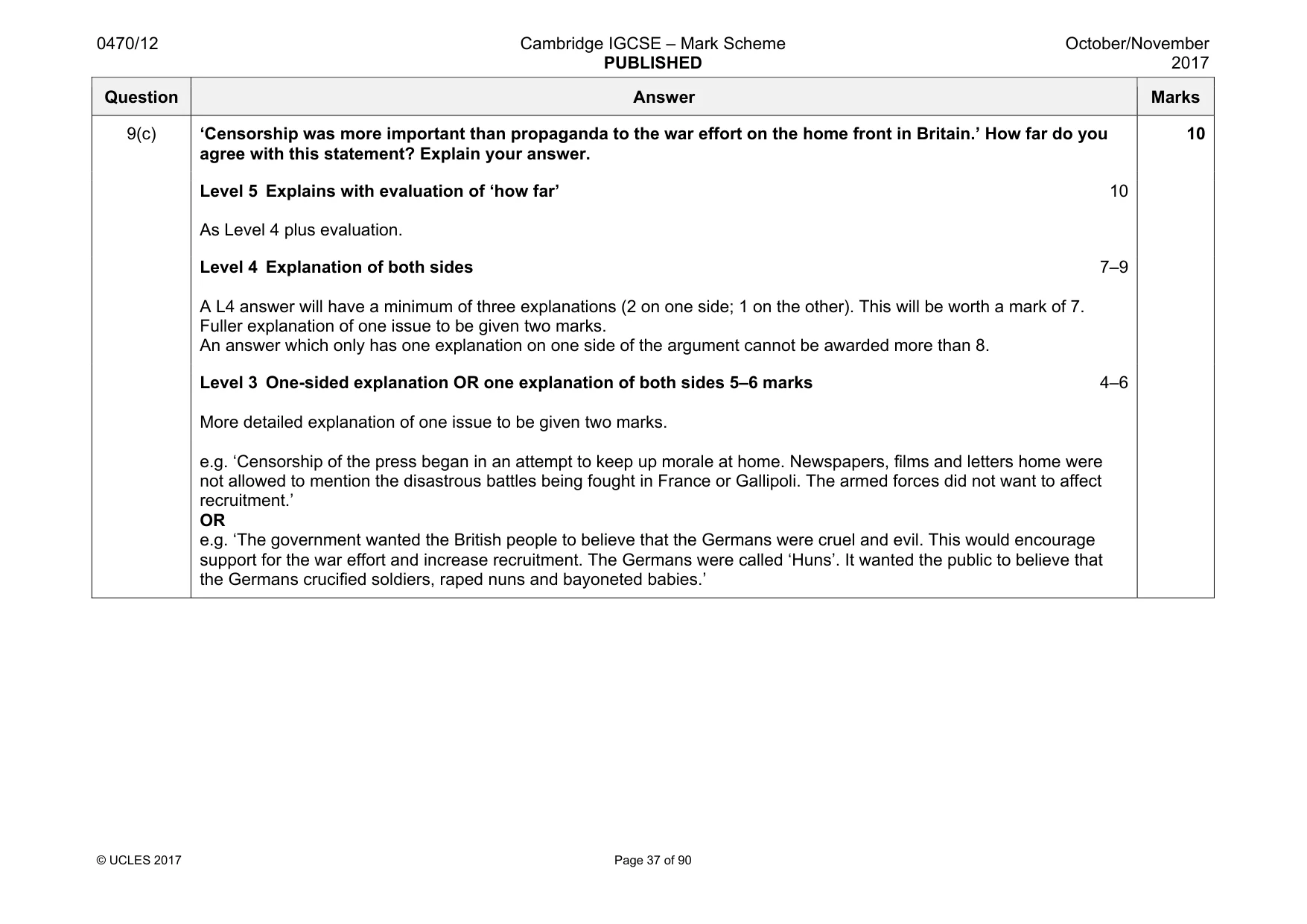 Mark scheme, page 37 of 90