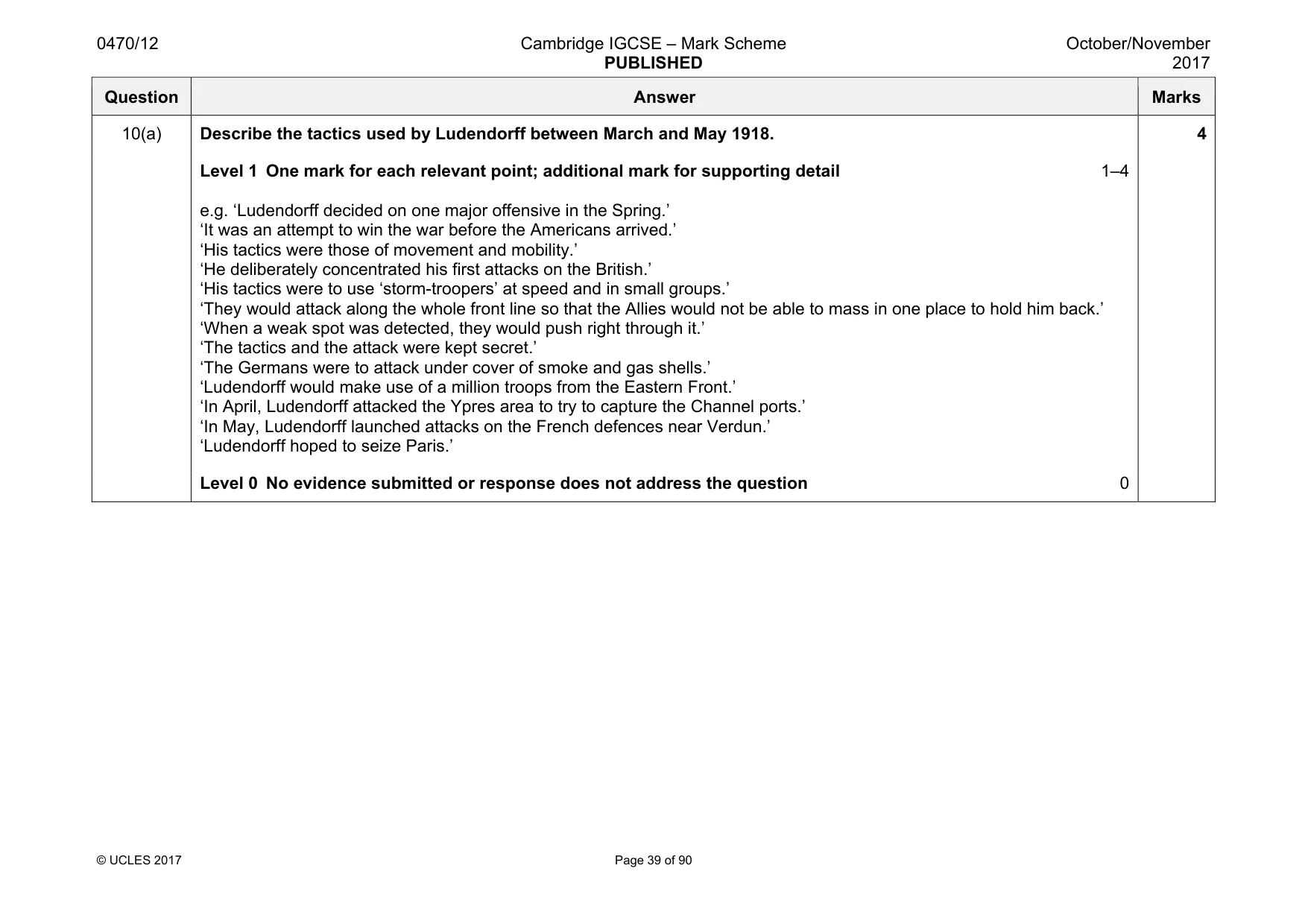 Mark scheme, page 39 of 90