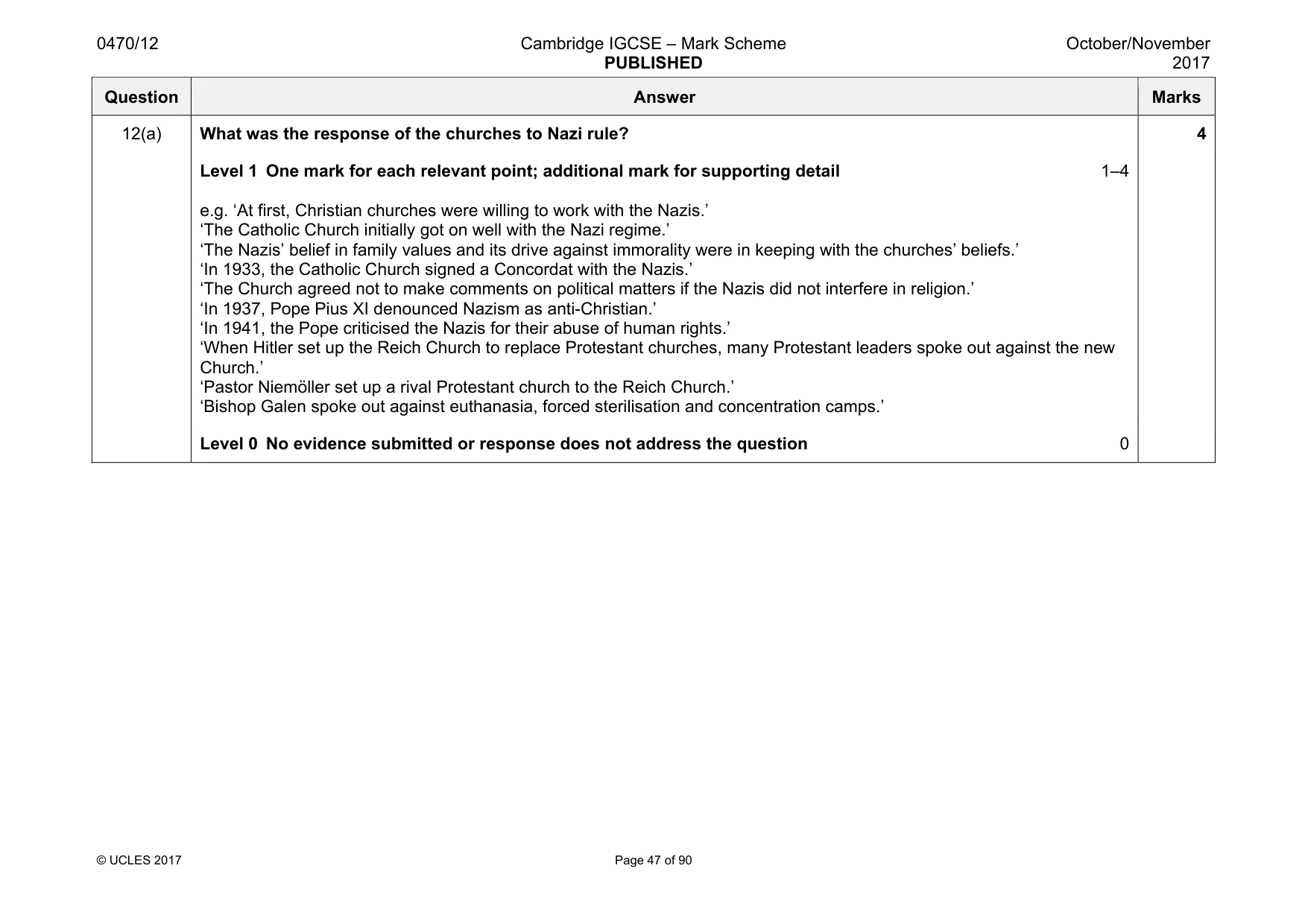 Mark scheme, page 47 of 90