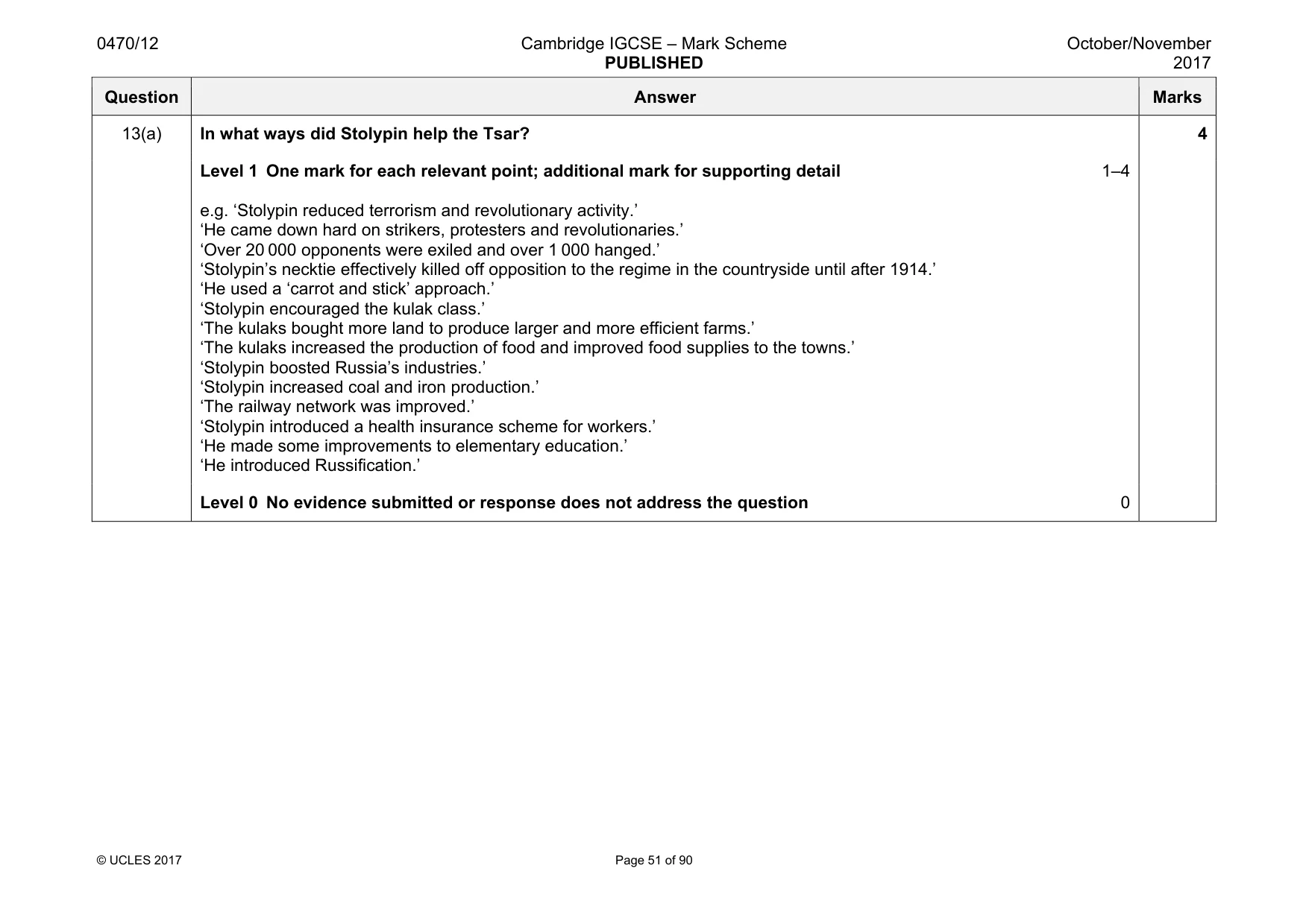 Mark scheme, page 51 of 90