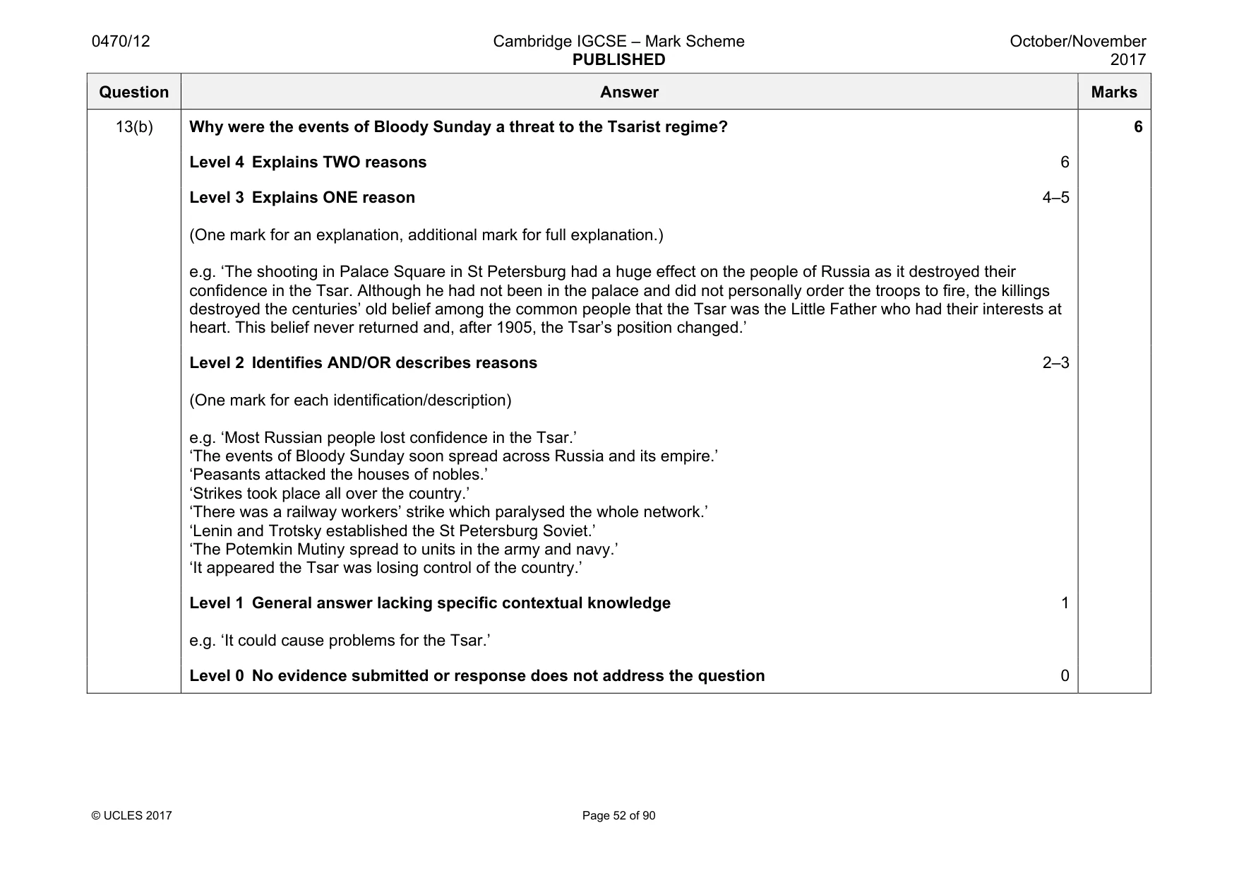 Mark scheme, page 52 of 90