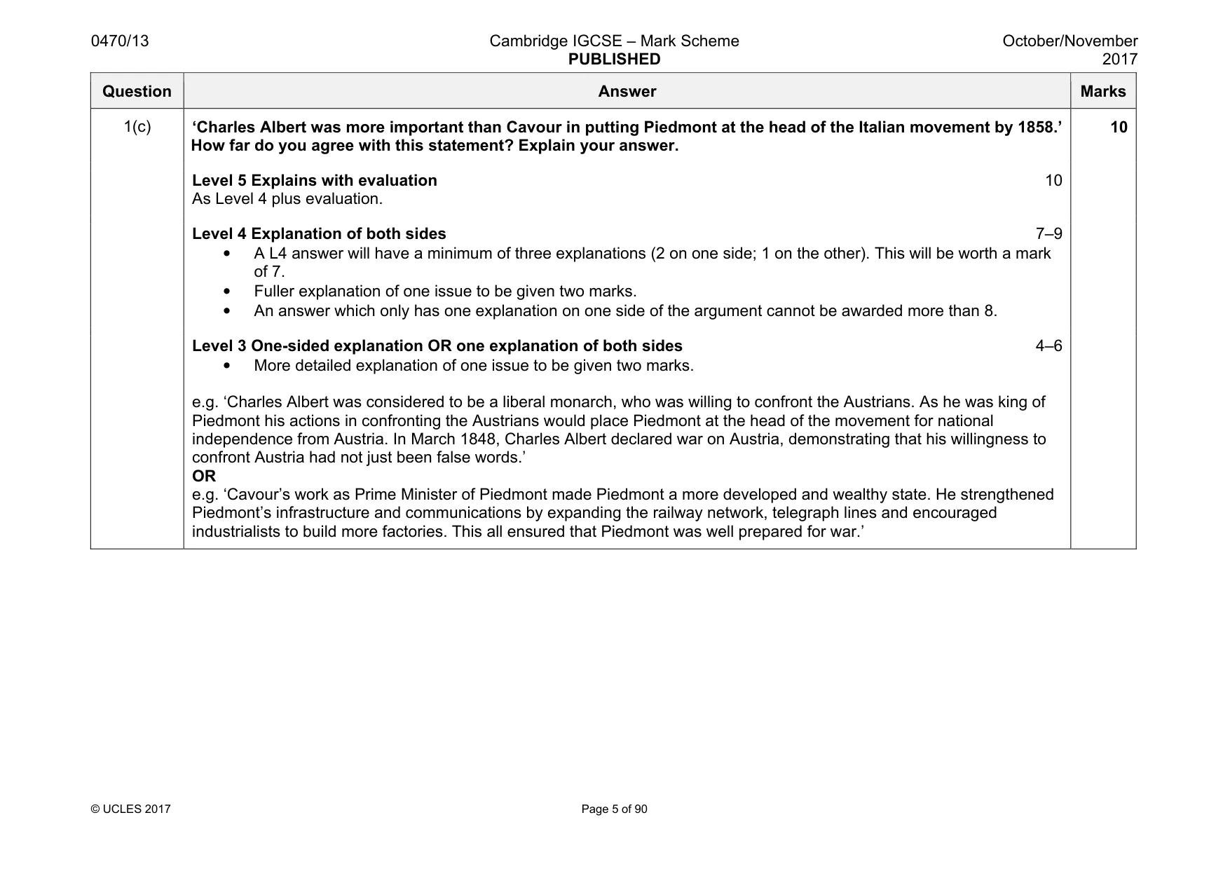 Mark scheme, page 5 of 90