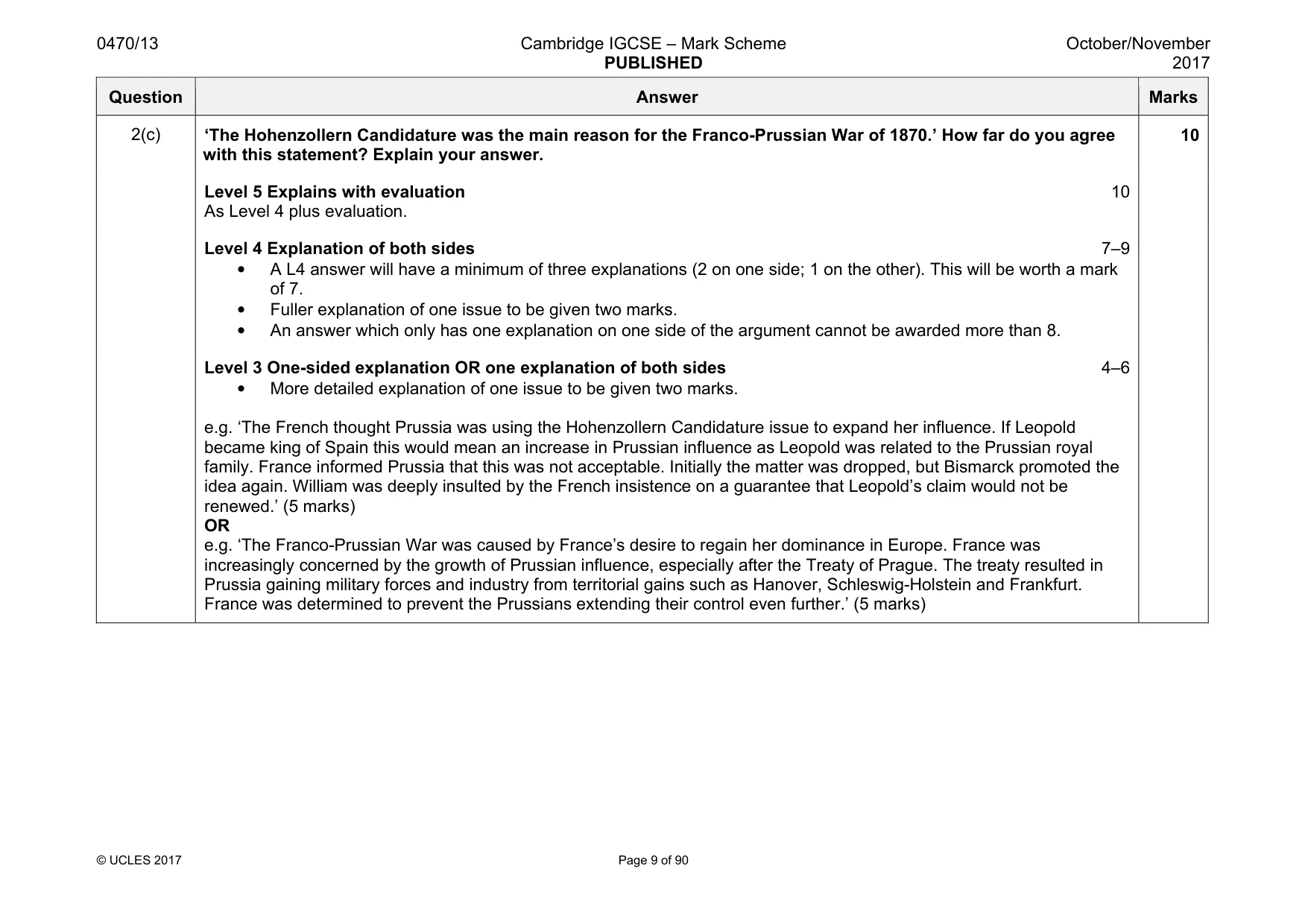 Mark scheme, page 9 of 90