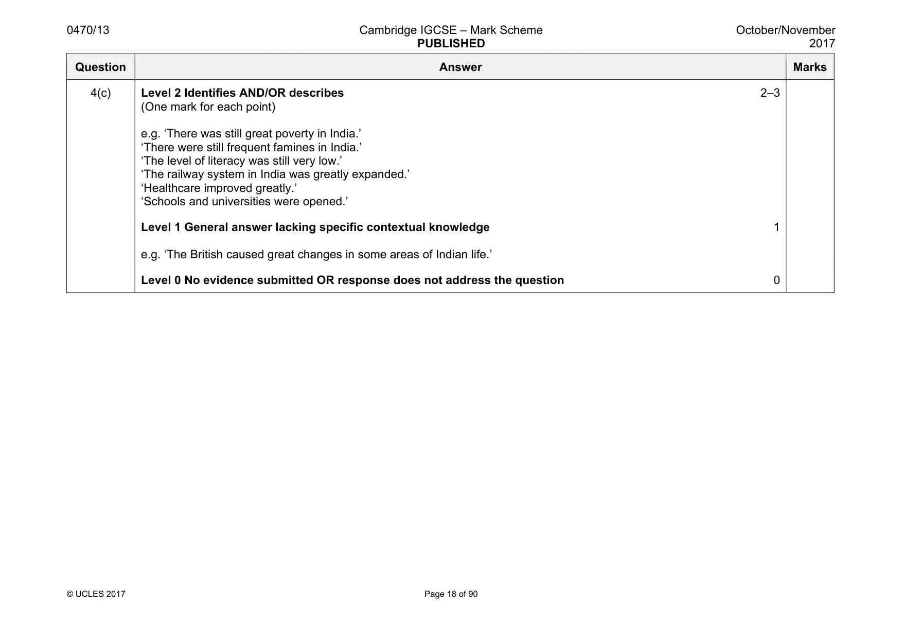 Mark scheme, page 18 of 90
