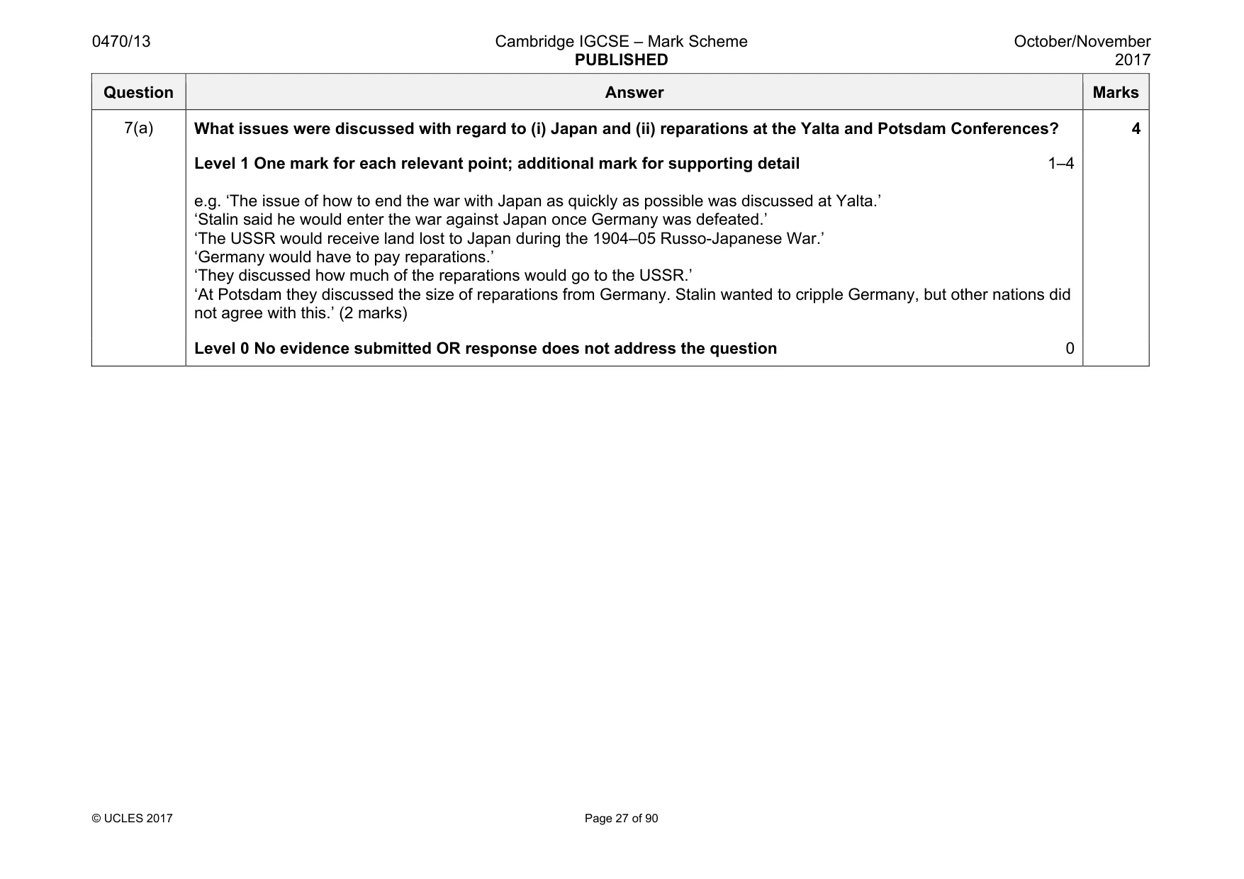 Mark scheme, page 27 of 90