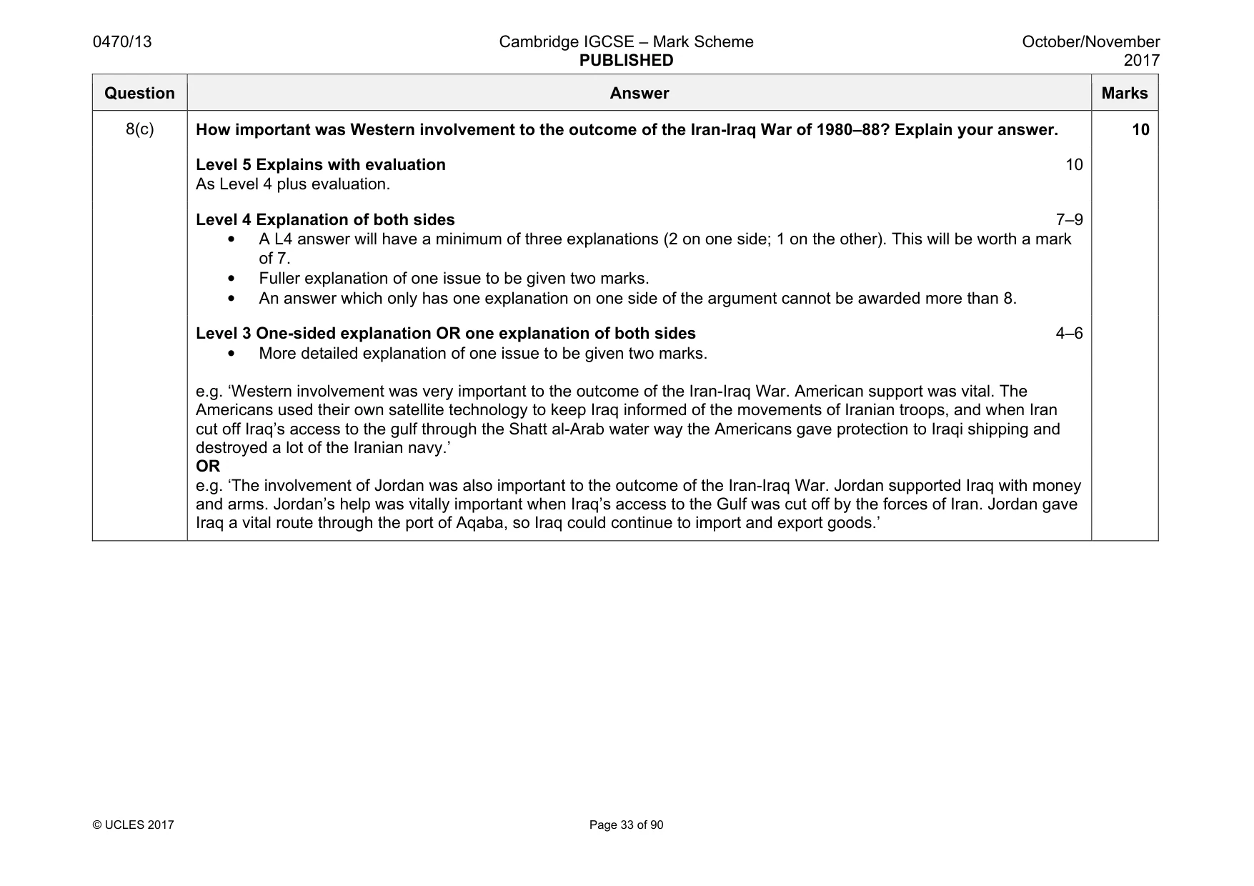 Mark scheme, page 33 of 90