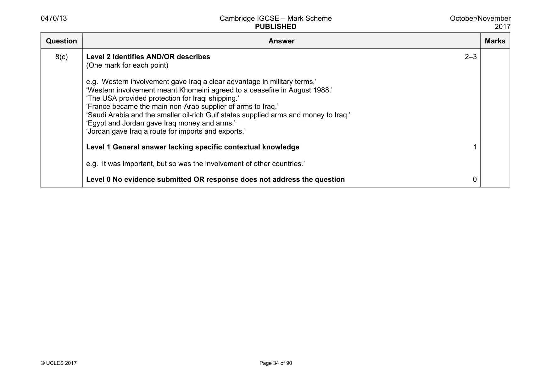Mark scheme, page 34 of 90