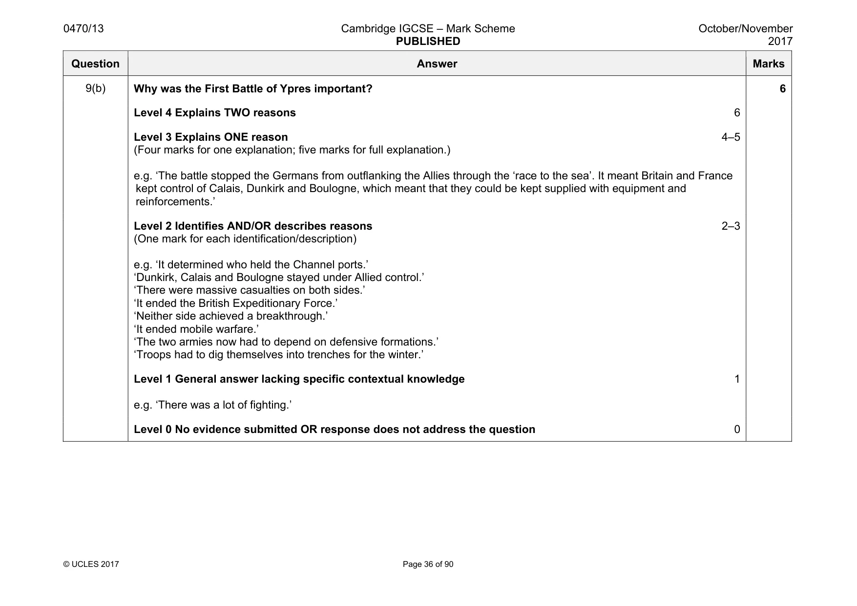 Mark scheme, page 36 of 90