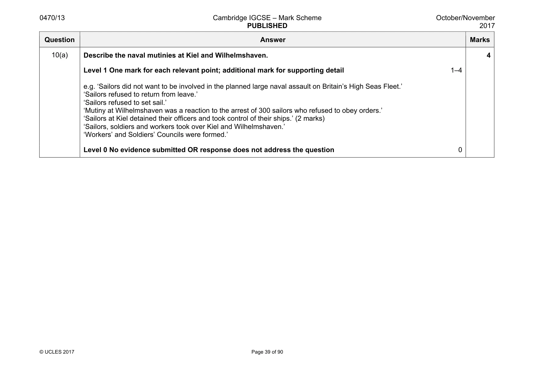 Mark scheme, page 39 of 90