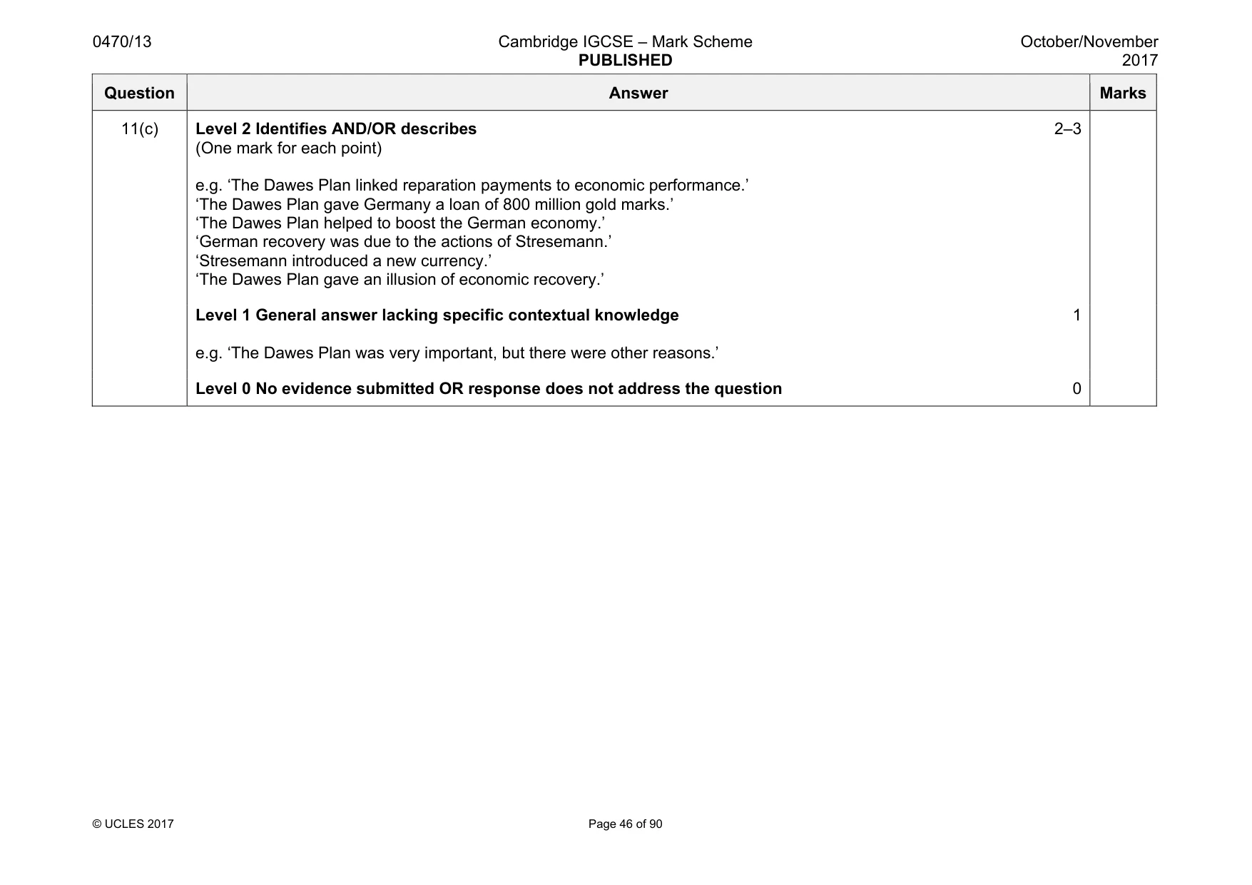 Mark scheme, page 46 of 90