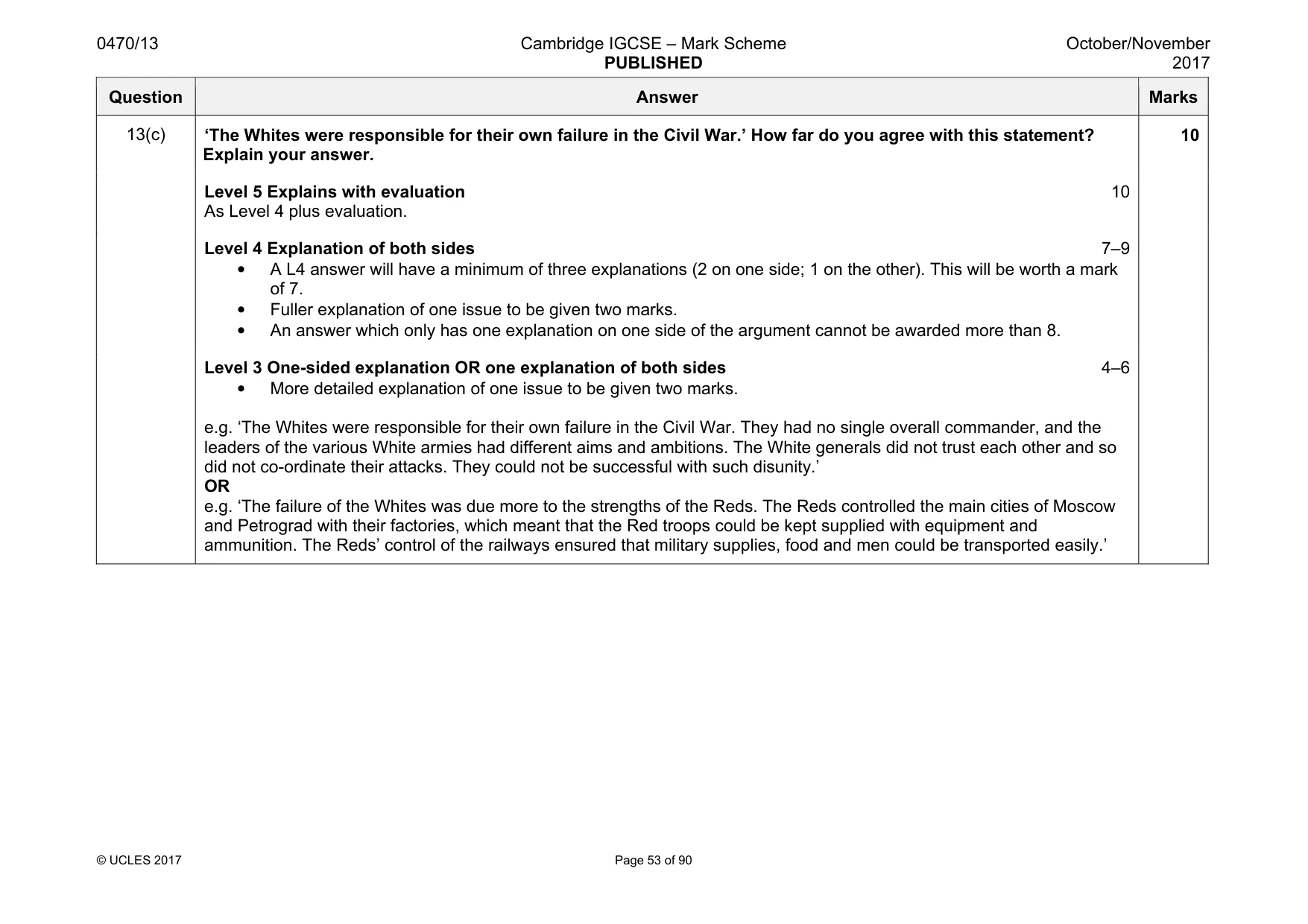 Mark scheme, page 53 of 90