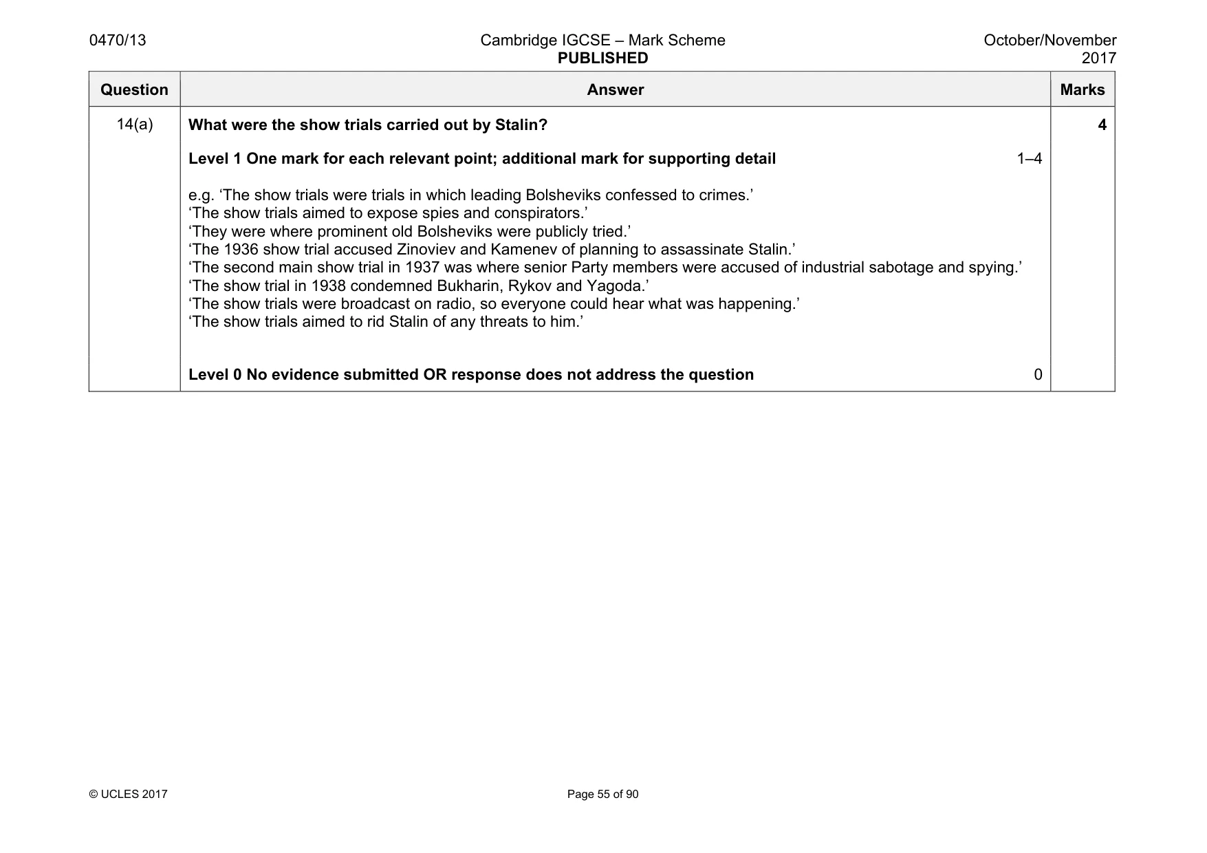 Mark scheme, page 55 of 90