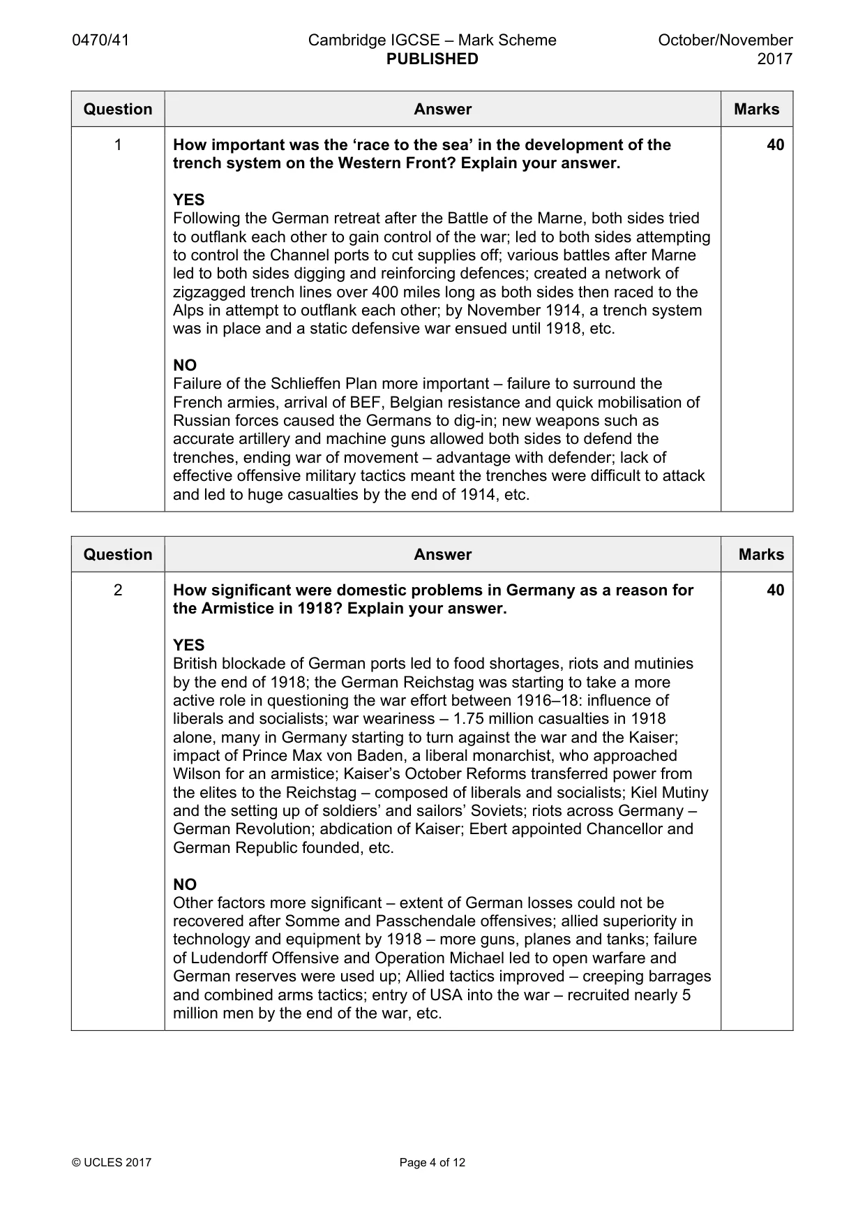 Mark scheme, page 4 of 12