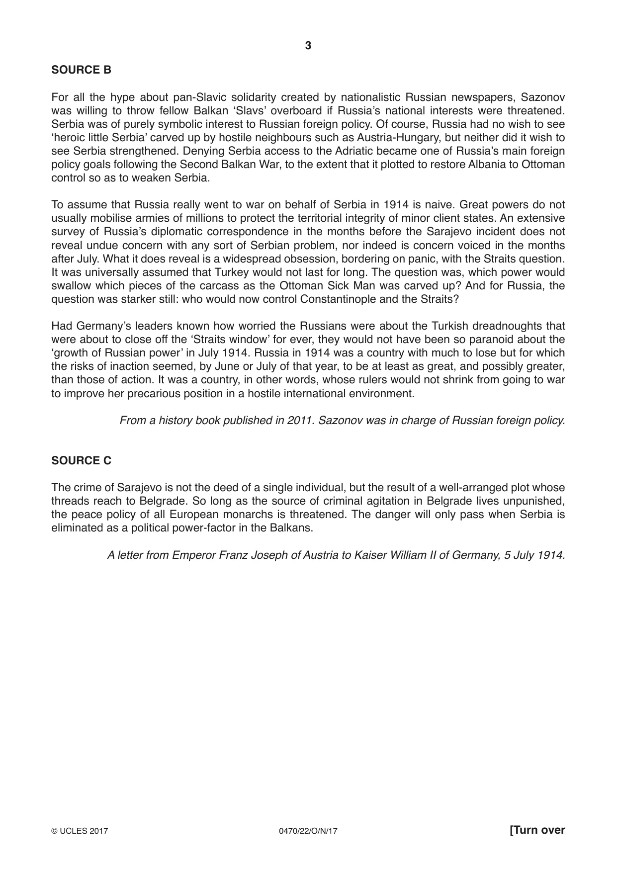 Cambridge IGCSE History 0470 2017 Oct/Nov Paper 2 · Variant 2 question paper, page 3 of 16
