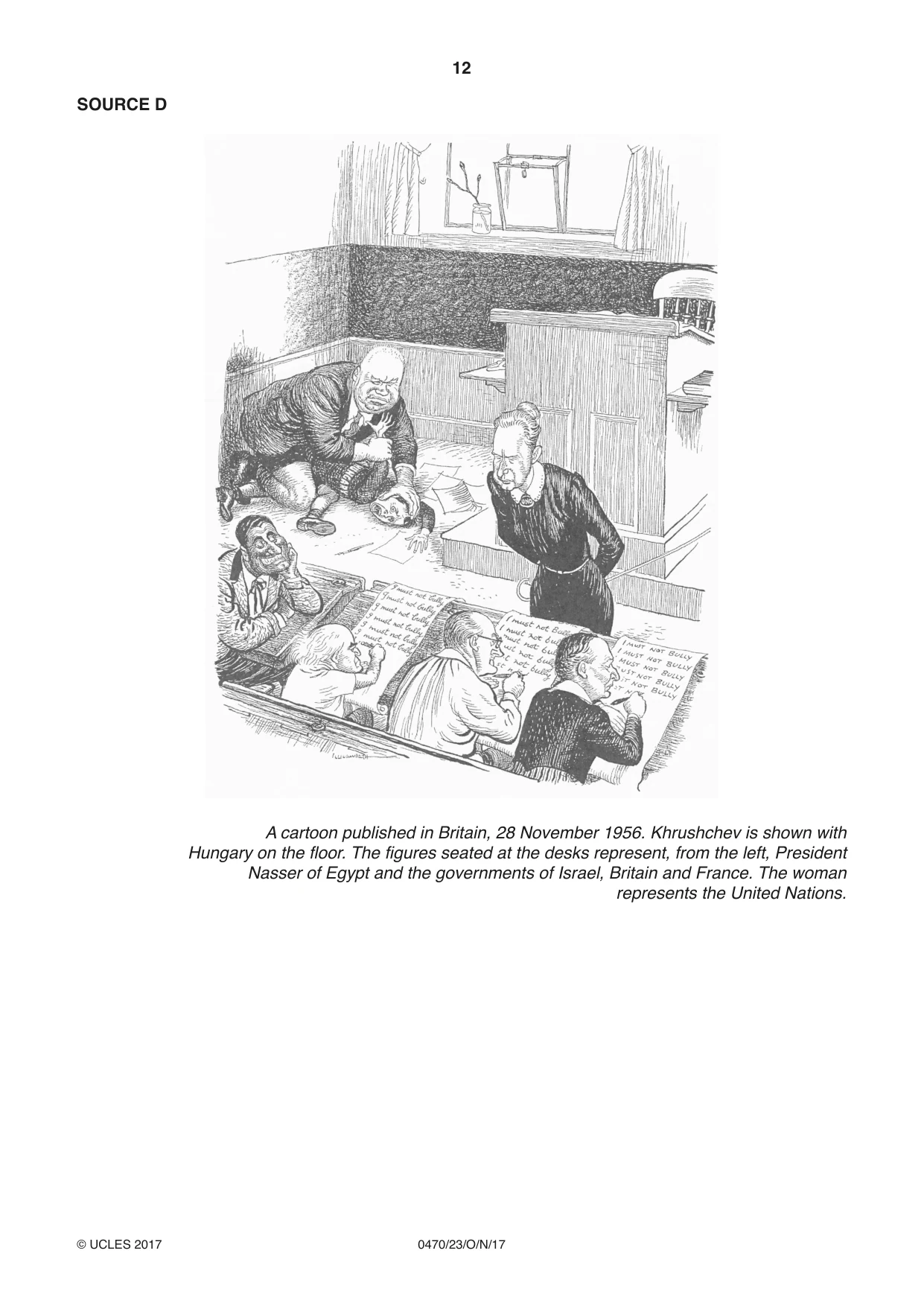 Cambridge IGCSE History 0470 2017 Oct/Nov Paper 2 · Variant 3 question paper, page 12 of 16