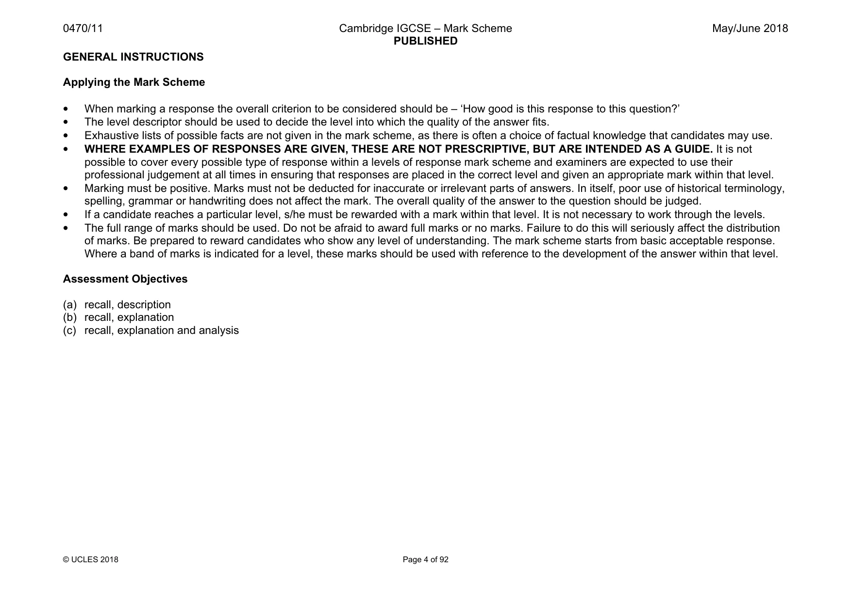 Mark scheme, page 4 of 92
