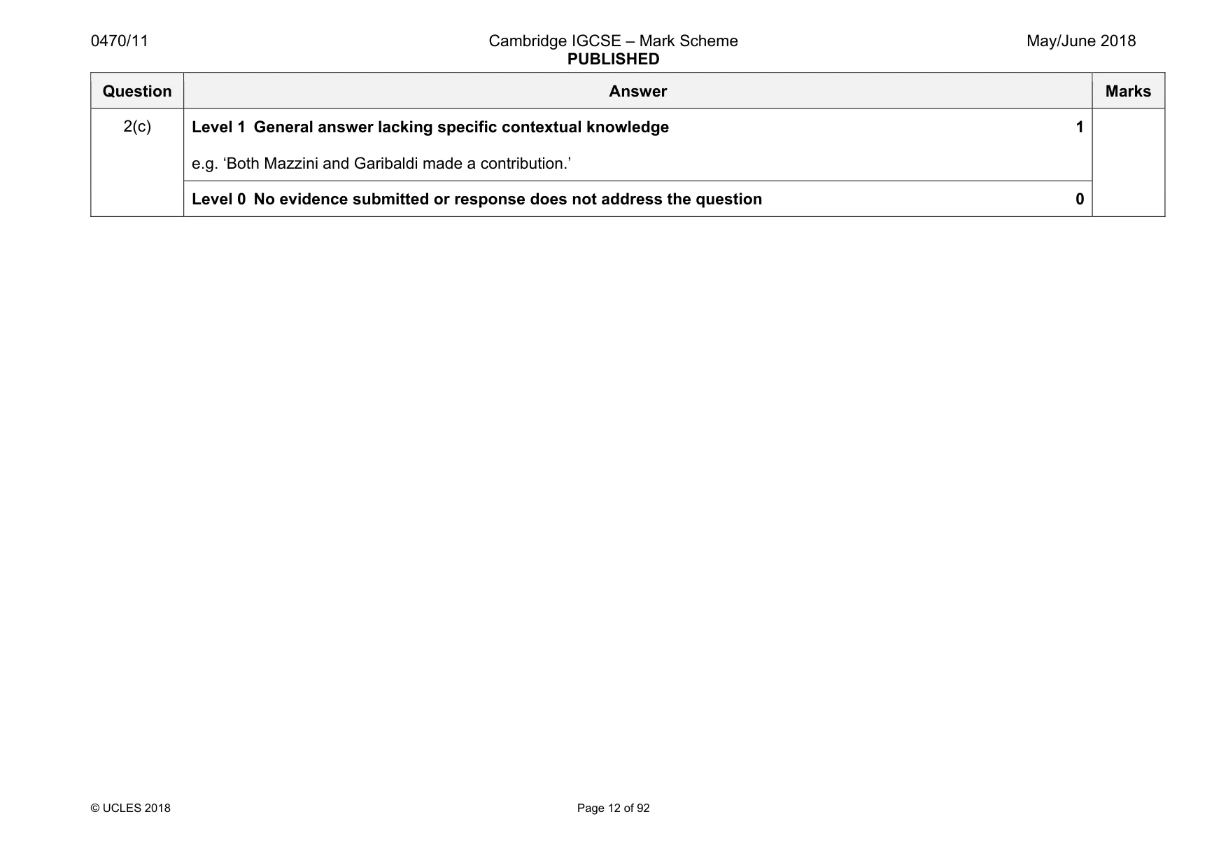 Mark scheme, page 12 of 92